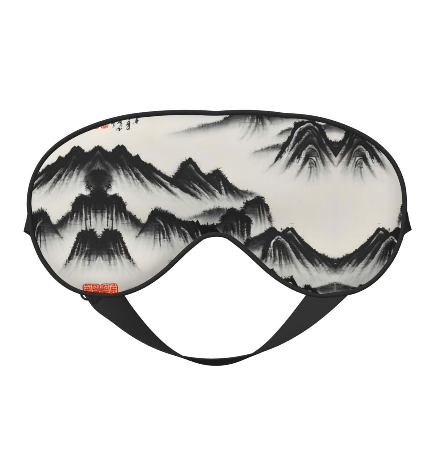 SSIMOO Chinese Landscape Painting Eye Mask - Double-Sided Soft & Light Blocking for Better Sleep Quality - International Shipping Available - Buy Online on GoSupps.com