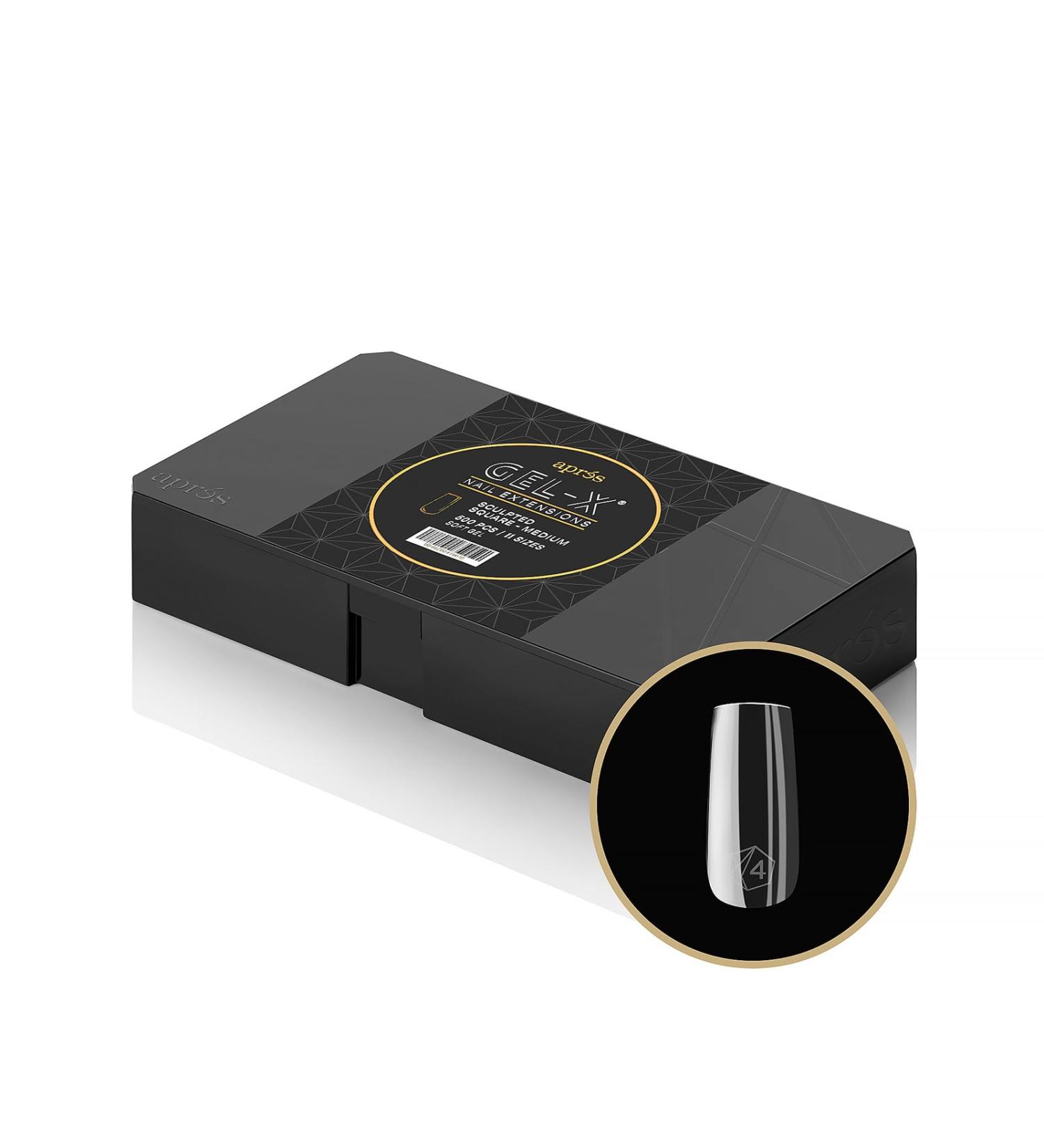 Buy Premium Apres Gel-X Sculpted Square Medium Tips - 500pc Set 11 Sizes (00-9) - Perfect for International Shipping - Buy Online on GoSupps.com