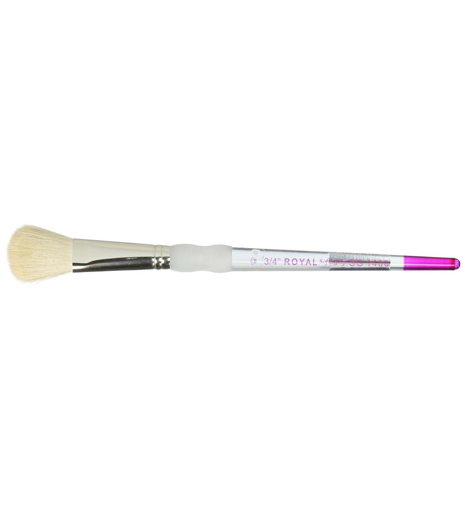 ROYAL BRUSH SG1400-3/4IN. Royal & Langnickel Soft-Grip White Blending Mop Paintbrush  Natural Hair  3/4 inch  3/4 Width