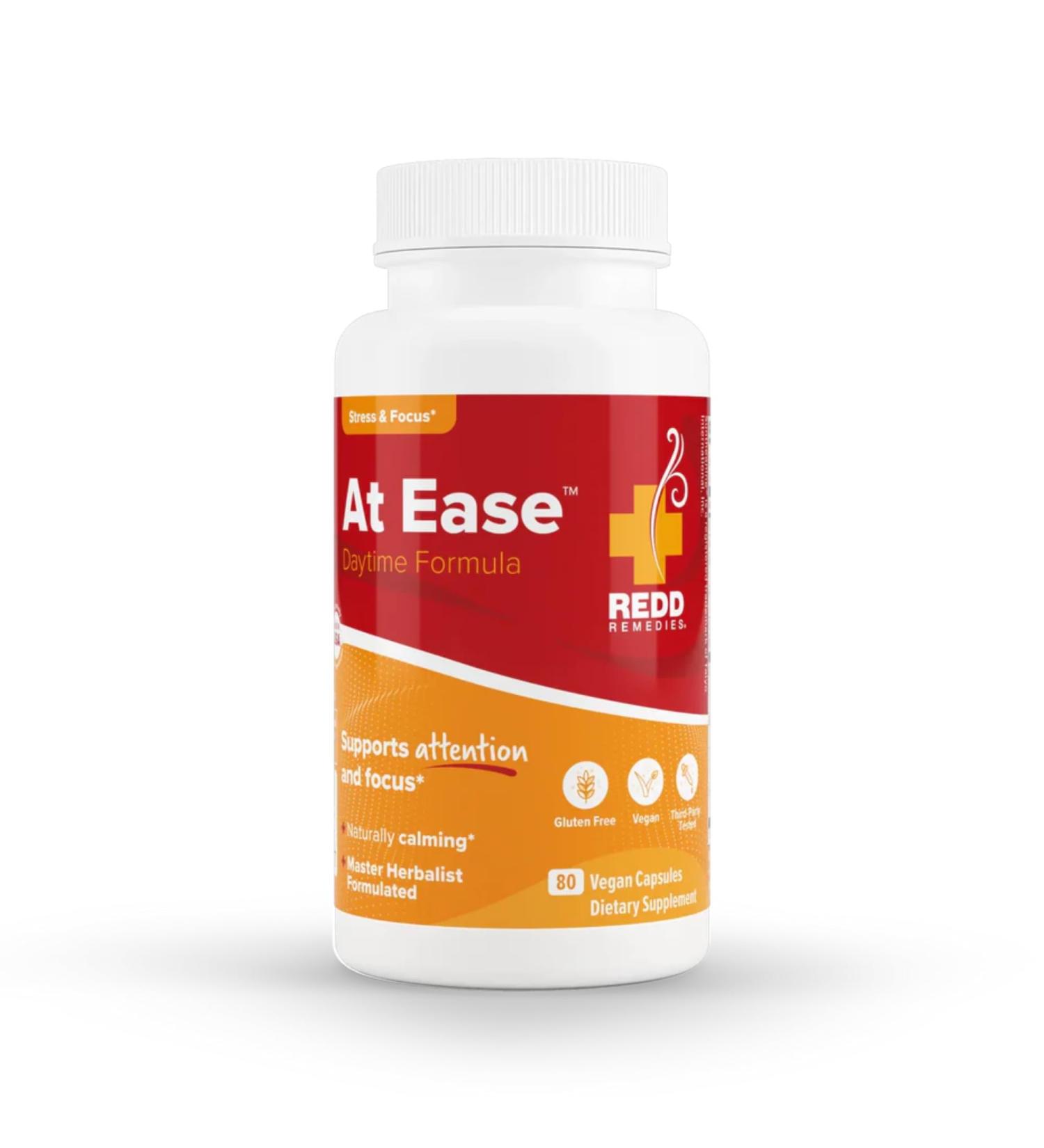 Redd Remedies, at Ease, Supports Relaxation and Stress Resistance, 80 Vegan Capsules Daytime - Buy Online on GoSupps.com