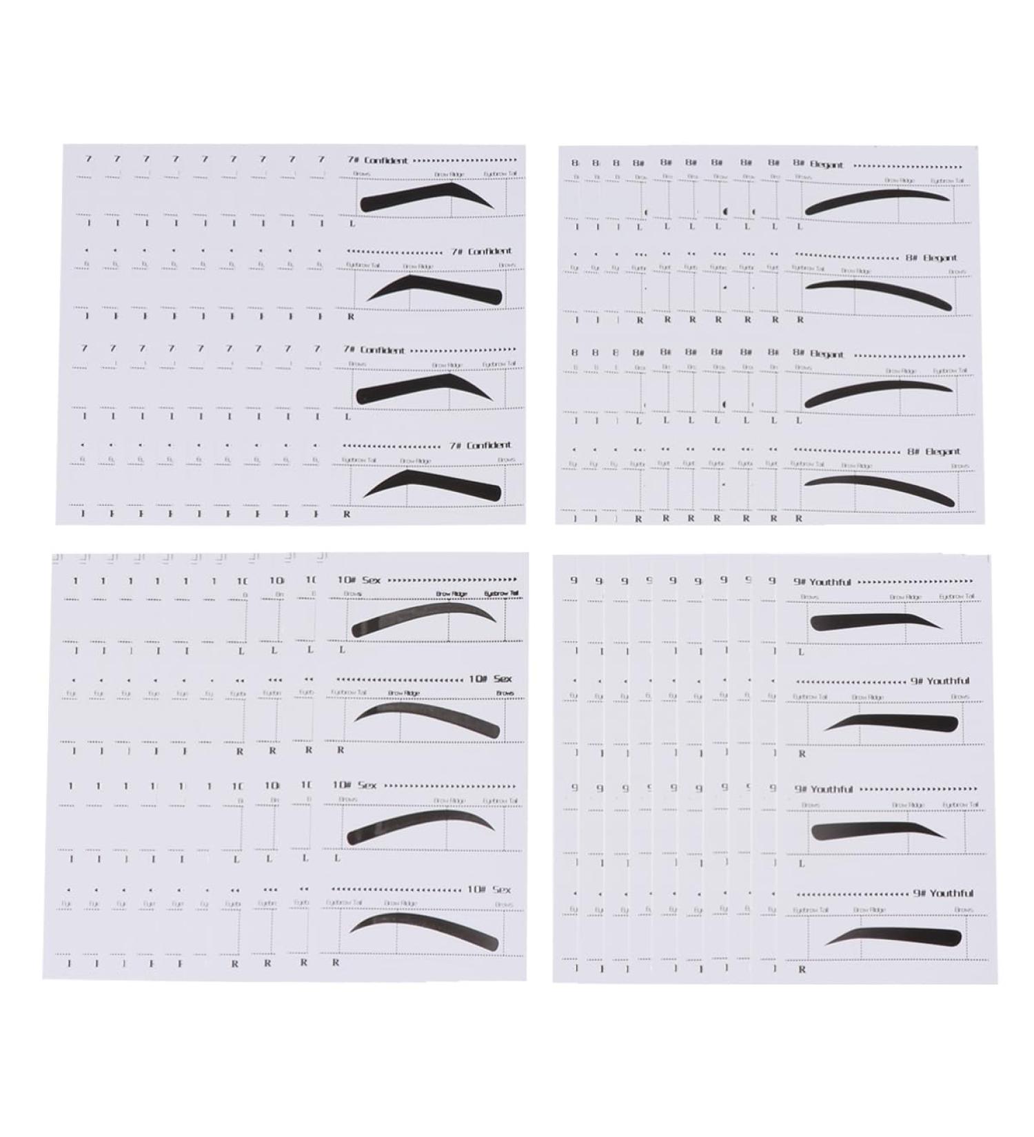 Housoutil 4 Sets Stickers Eyebrow Stencil Eyebrow Shaping Template Eyebrow Moulds Tool Cosmetic Eyebrow Card - Buy Online on GoSupps.com