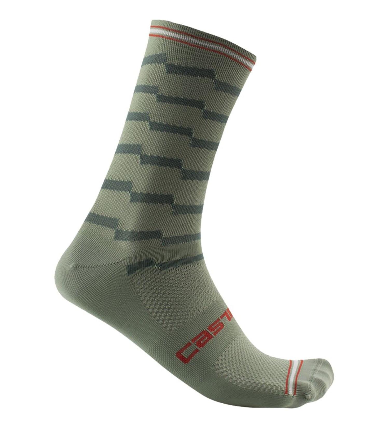 CASTELLI Men's Unlimited 18 Sock Socks XL Defender green