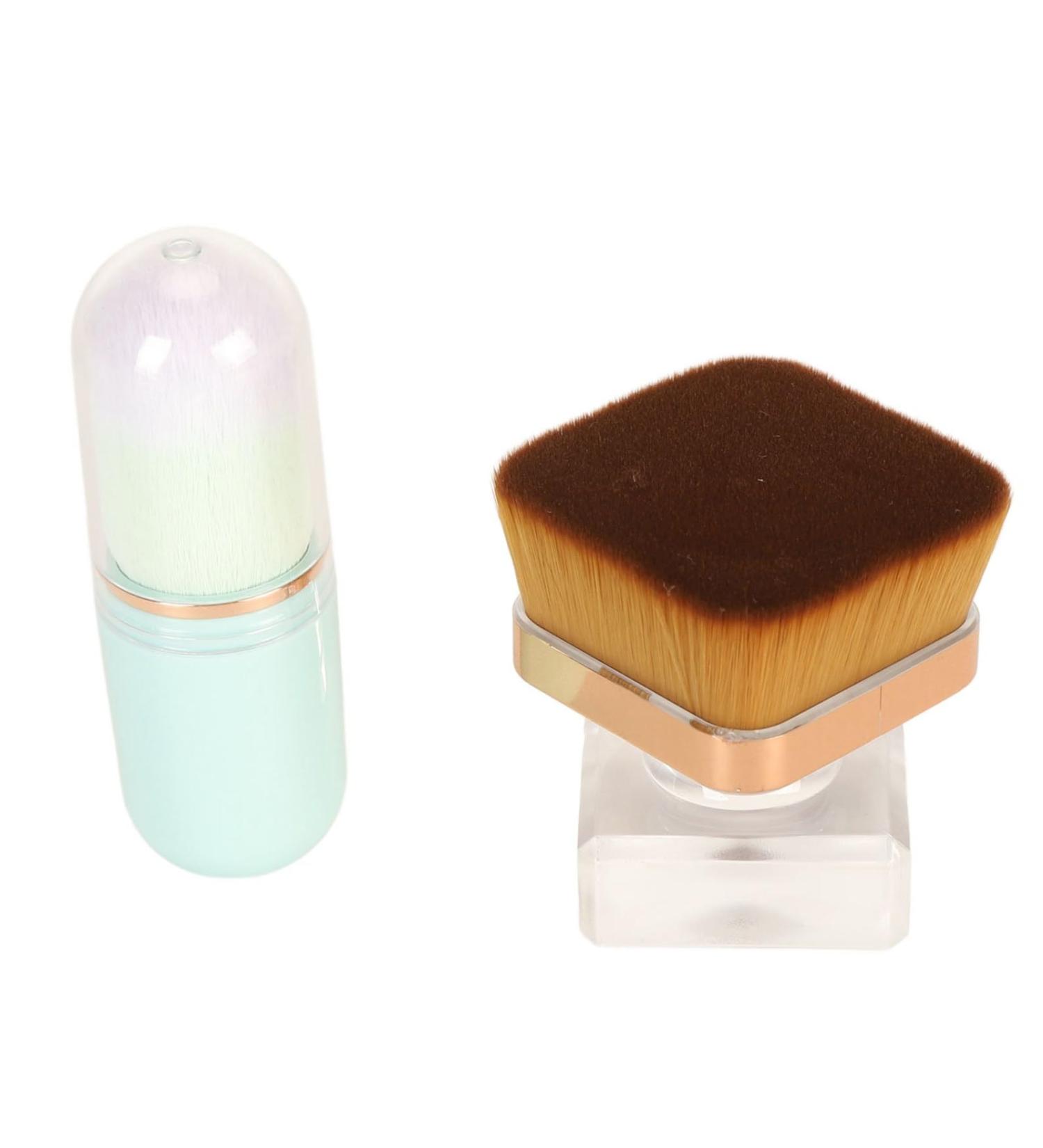 Loose Powder Foundation Brush Strong Gripping Force Transparent Base Fluffy Makeup Foundation Brush for Travel - Buy Online on GoSupps.com