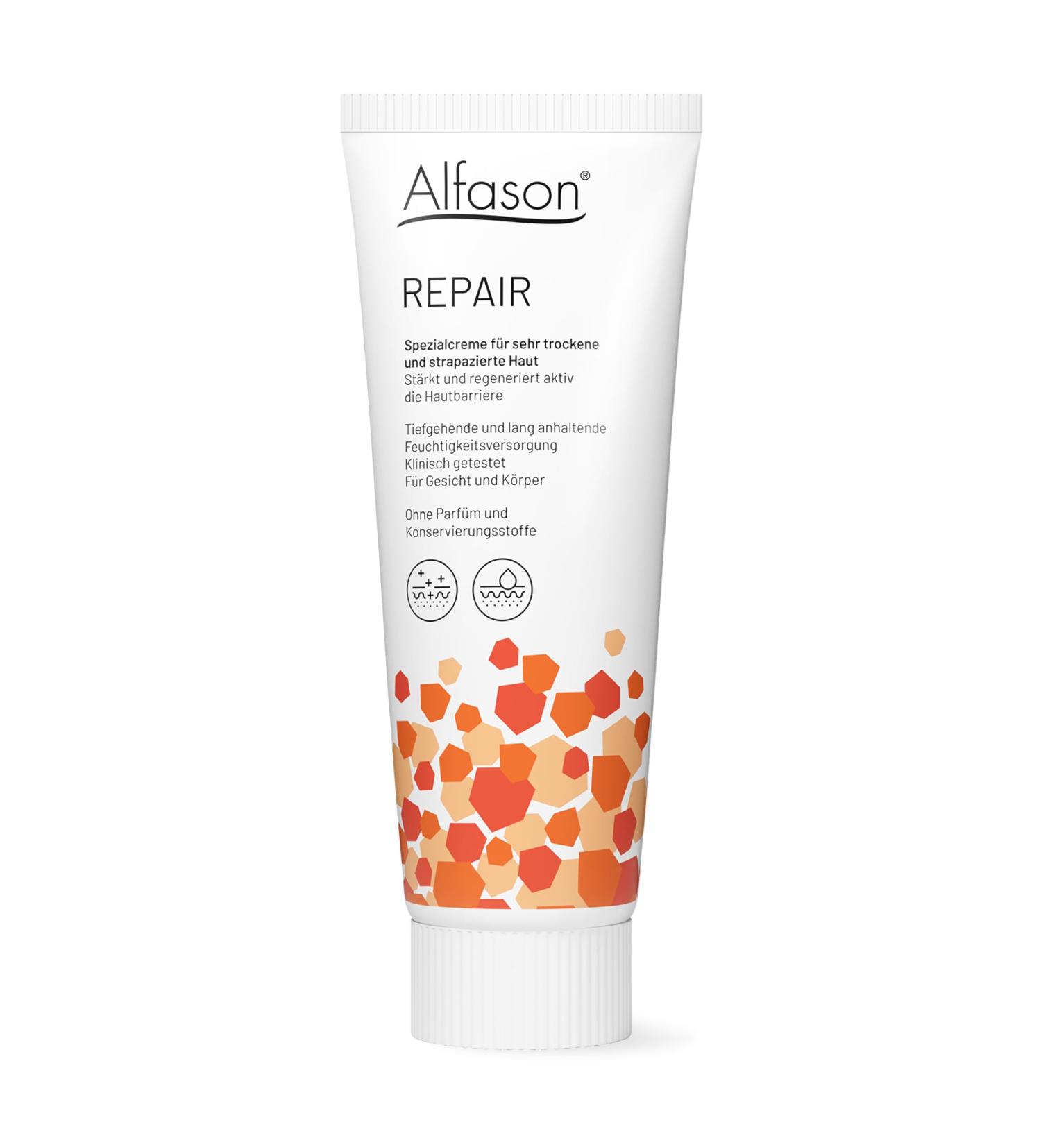 Alfason REPAIR - The special cream for very dry and damaged skin triple action to protect and rebuild a disrupted skin barrier 100 g - Buy Online on GoSupps.com
