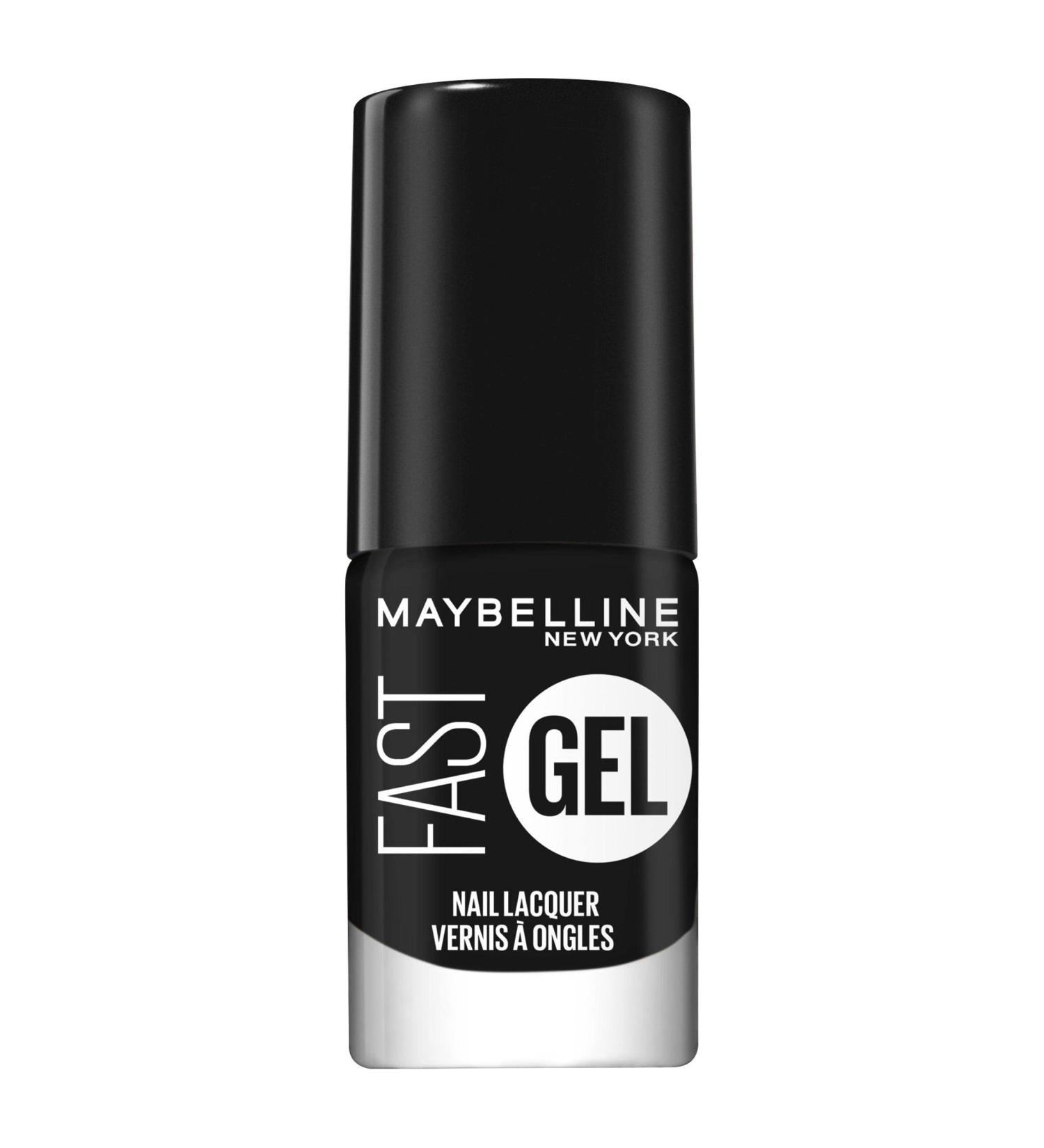 Maybelline Fast Gel Nail Lacquer Blackout 17 Long-Lasting Nail Polish 7ml