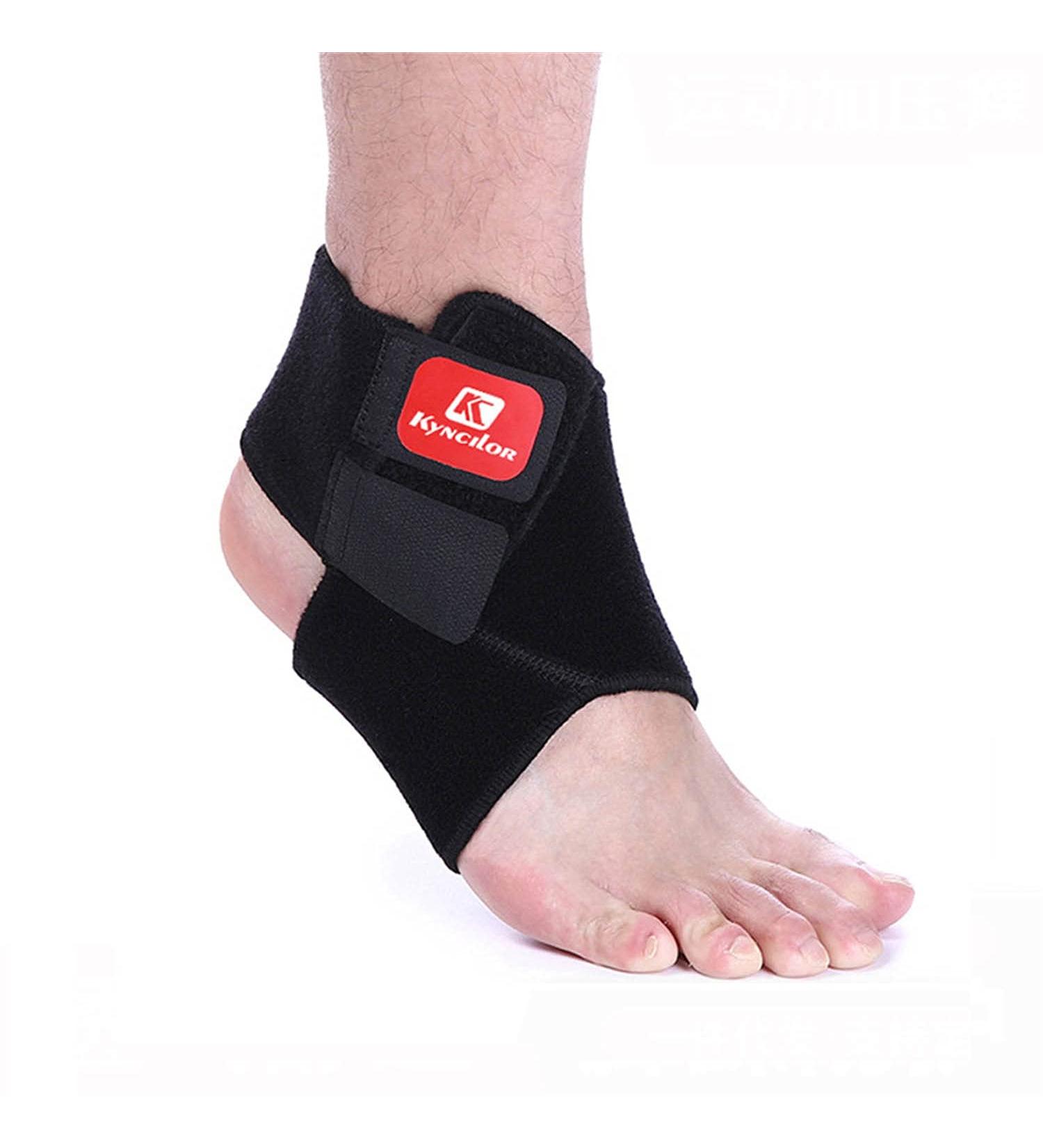 Ankle Brace for Running & Basketball - Breathable Compression Sleeve for Heel Pain Relief Adjustable Plantar Fasciitis Support for Men & Women - Size L Black - Buy Online on GoSupps.com