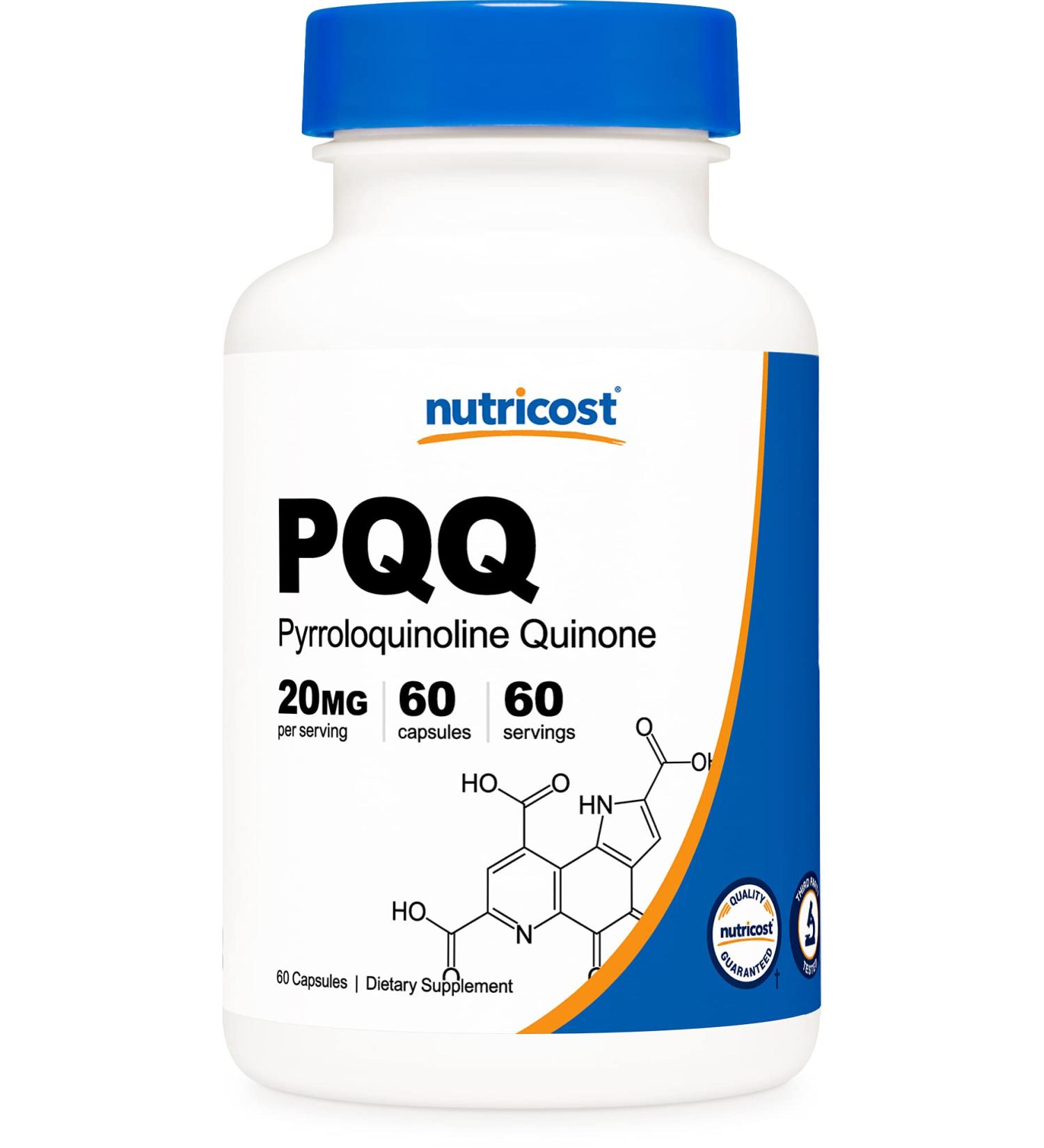 Nutricost PQQ 20mg 60 Capsules - Vegetarian, Non-GMO, Gluten-Free - 60 Count - Buy Online on GoSupps.com