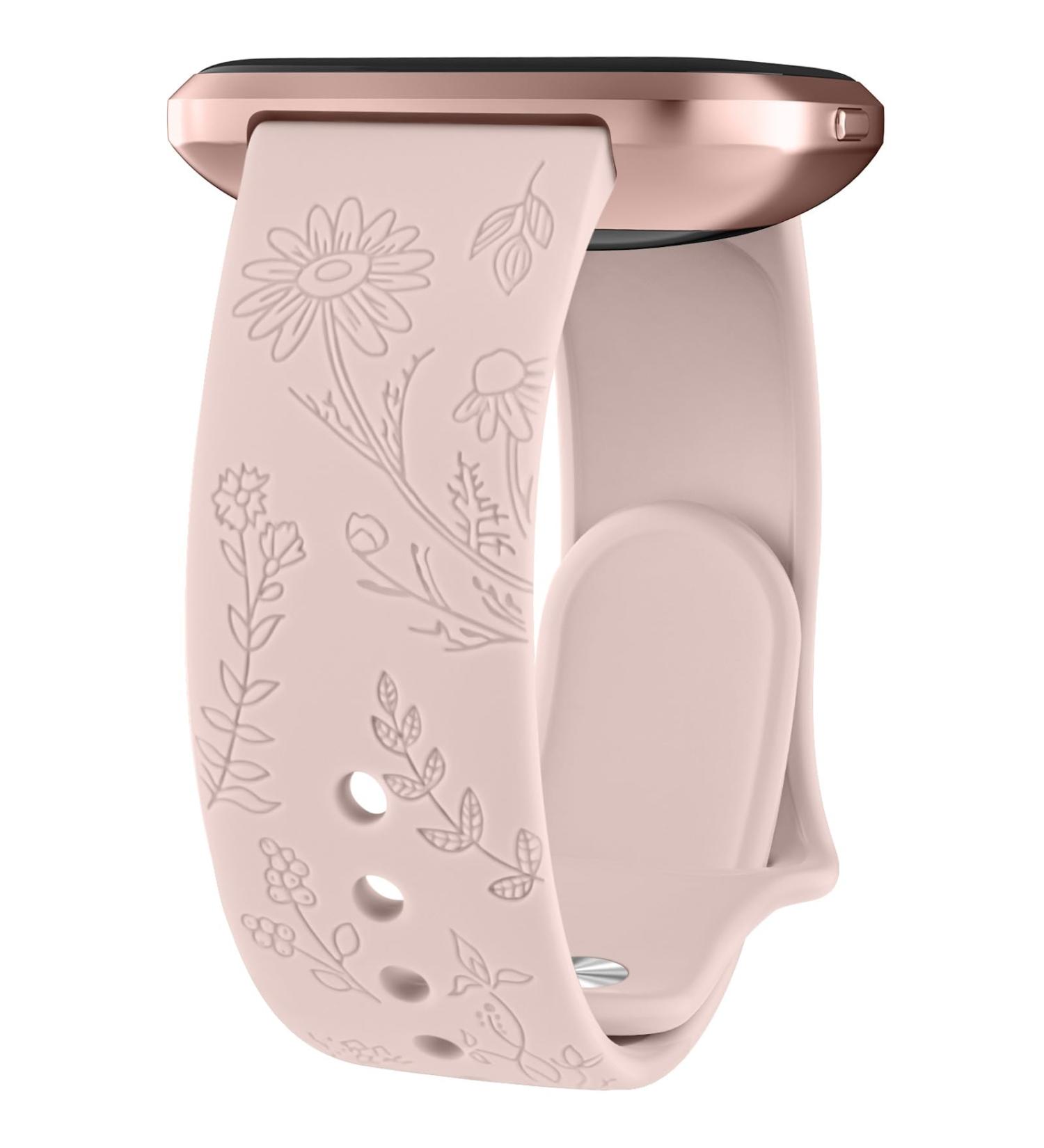 Vancle Silicone Bracelet for Fitbit Versa 2/Versa/Versa Lite/Versa SE - Stylish Pink Sports Replacement for Women - Buy Online on GoSupps.com