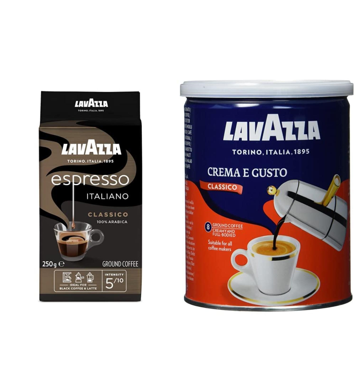 Buy Lavazza Espresso Italiano Classico & Crema E Gusto Coffee Bundle (250g) - Ground Coffee for Moka & Filter - Intensity 7/10 - International Shipping Available - Buy Online on GoSupps.com
