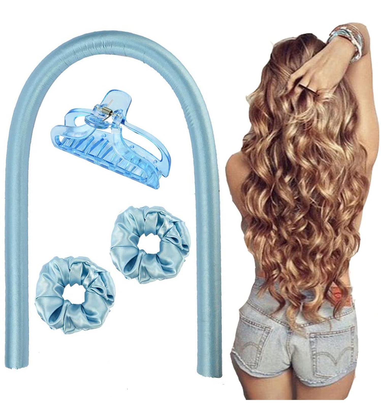 Buy Hitzelose Curling Iron Headband - No Heat DIY Loose Curls Soft Silk Band for Long Hair - Perfect Hair Styling Tool - Buy Online on GoSupps.com