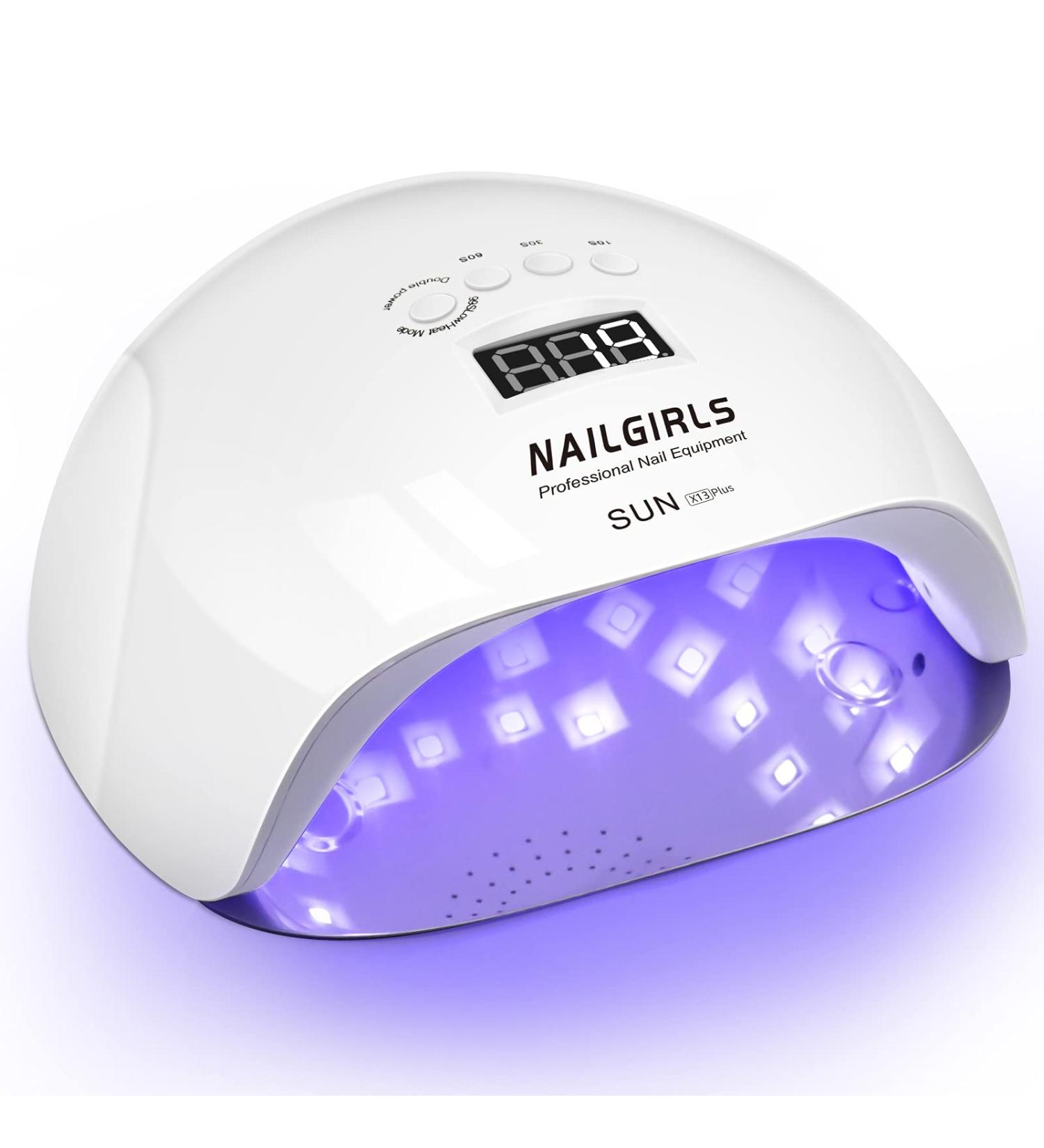 NAILGIRLS 150W UV LED Nail Lamp for Home Salon - Gel Polish Dryer with Timer Presets and Auto Sensor - White - Buy Online on GoSupps.com