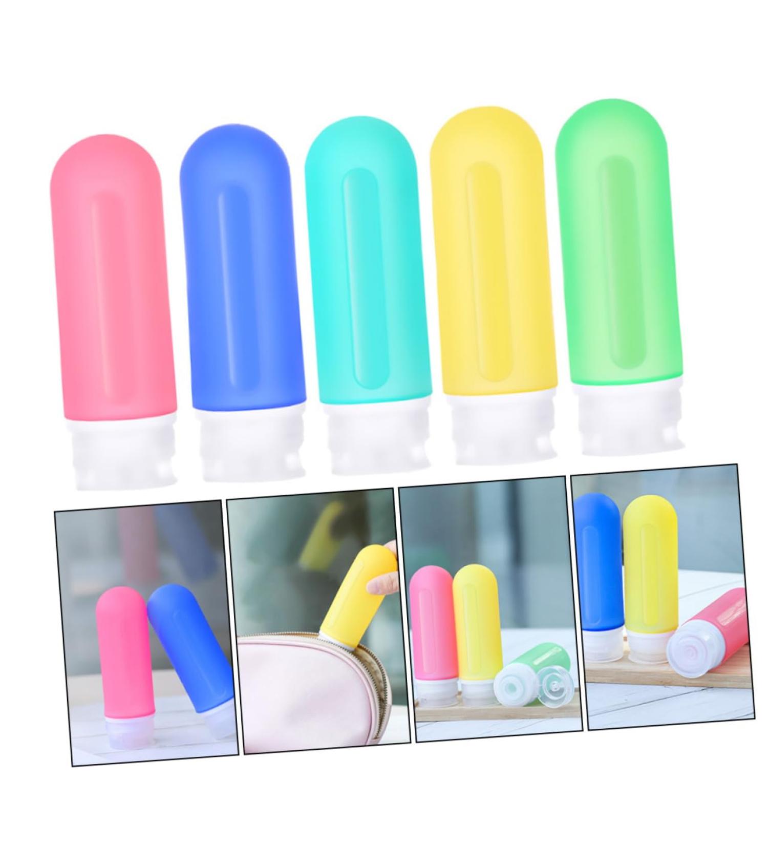 HAPINARY Travel Size Lotion Leakproof Refillable Shampoo Empty Travel Size Toiletries 12x4cm Navy - Buy Online on GoSupps.com