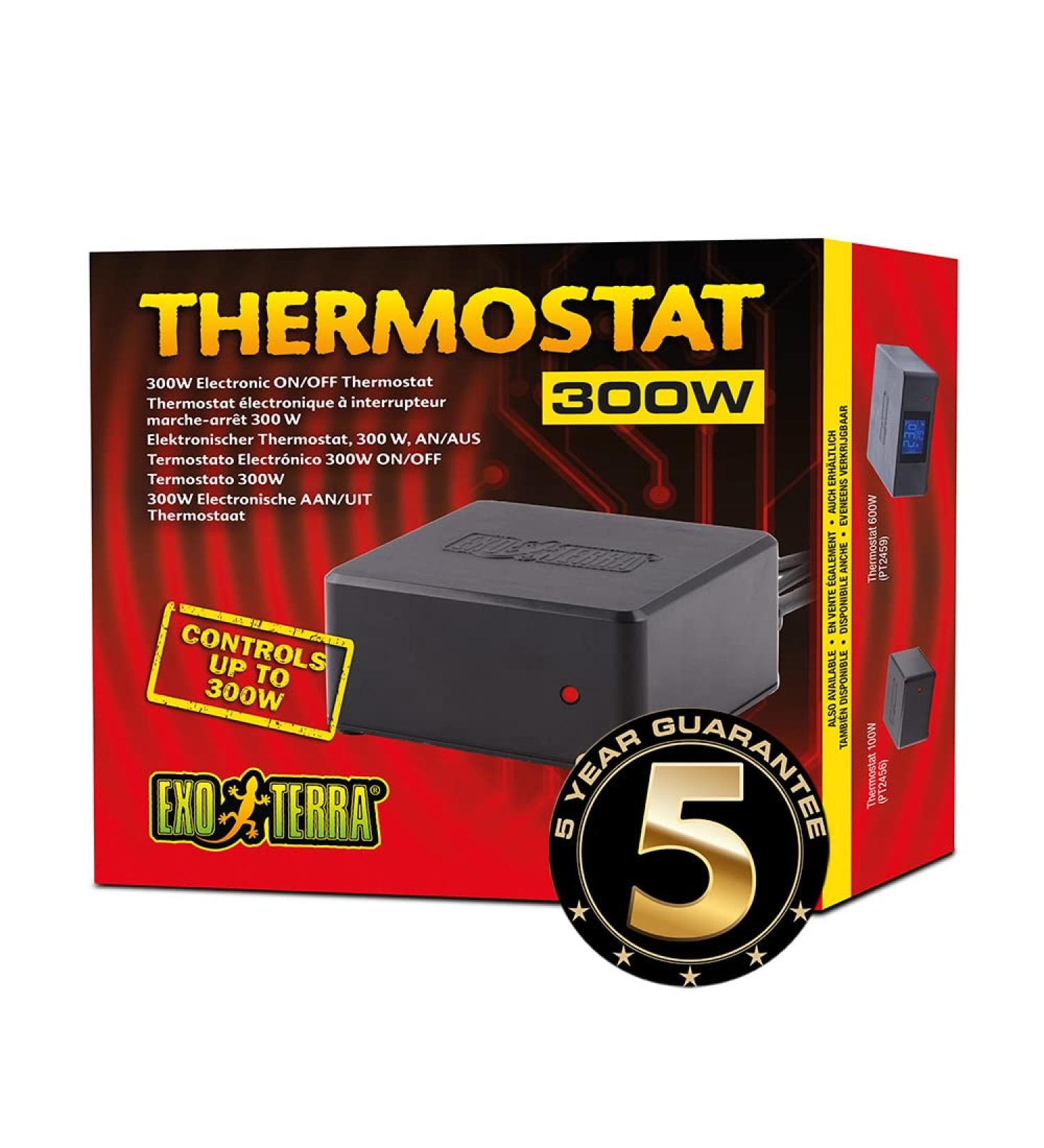 Exo Terra 300W Thermostat - Precision Temperature Control for Terrariums | Ideal for Substrate Heating Cables & Ceramic Heaters - Buy Online on GoSupps.com