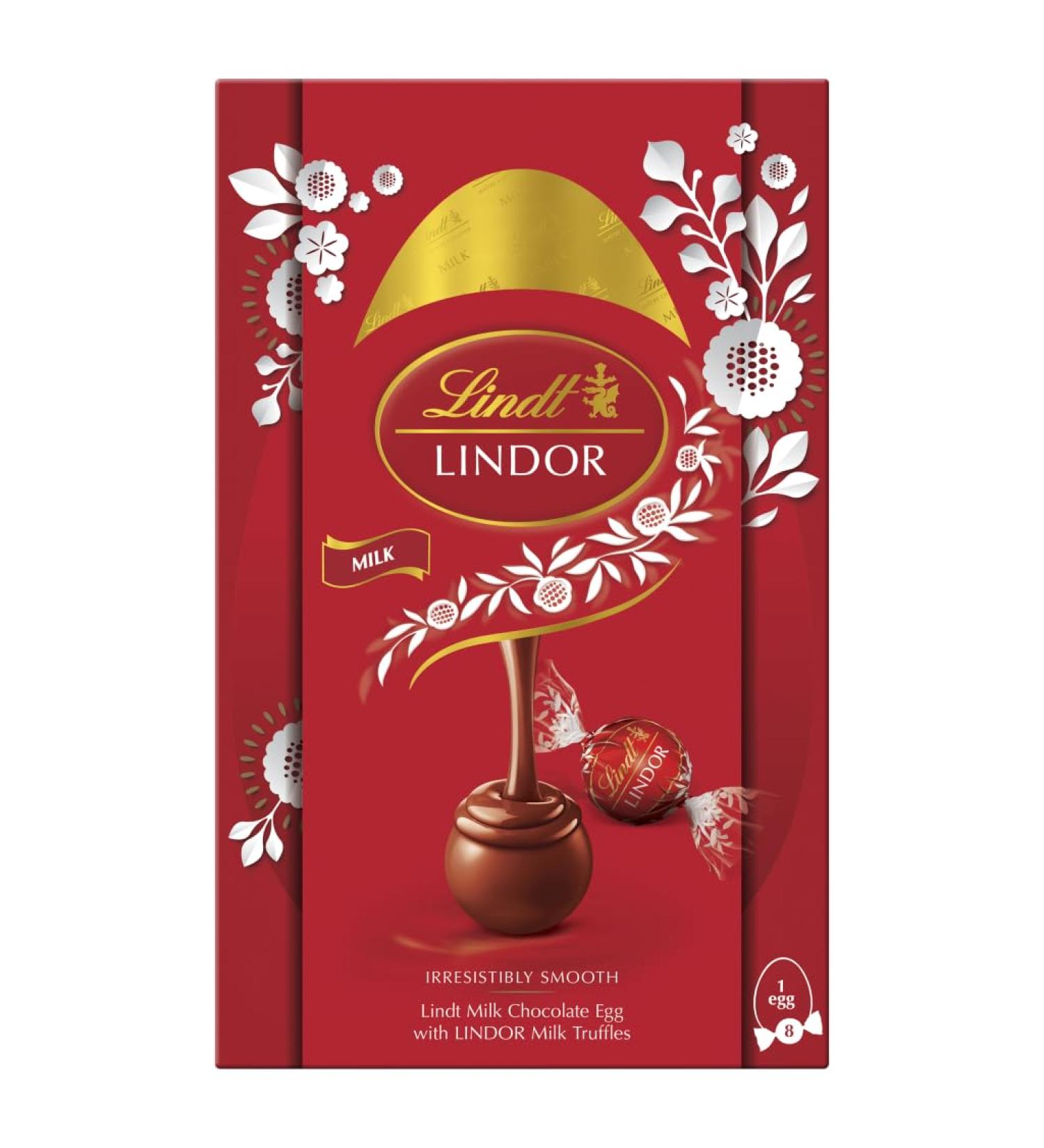 Lindt Lindor uf de P ques en chocolat au lait Grand format 260 g Contient des truffes au chocolat au lait avec un remplissage fondant lisse Cadeau de P ques