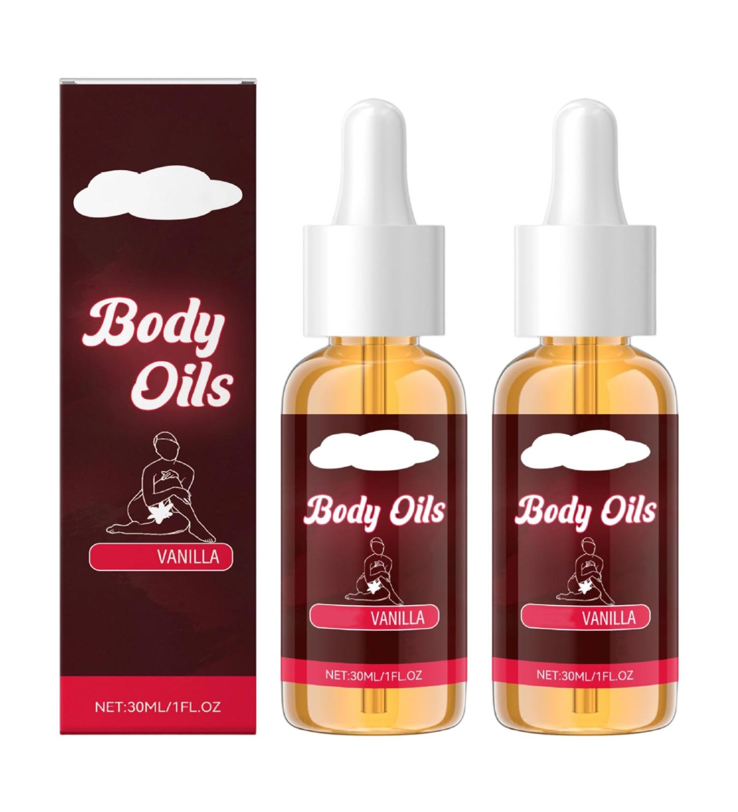  homomdy Vanilla Body Oil Vanilla Scented Body Oil for Women Moisturizing Firming Nourishing and Fragrant After Shower Natural Ingredients Non Greasy Formula (2pcs) - Buy Online on GoSupps.com