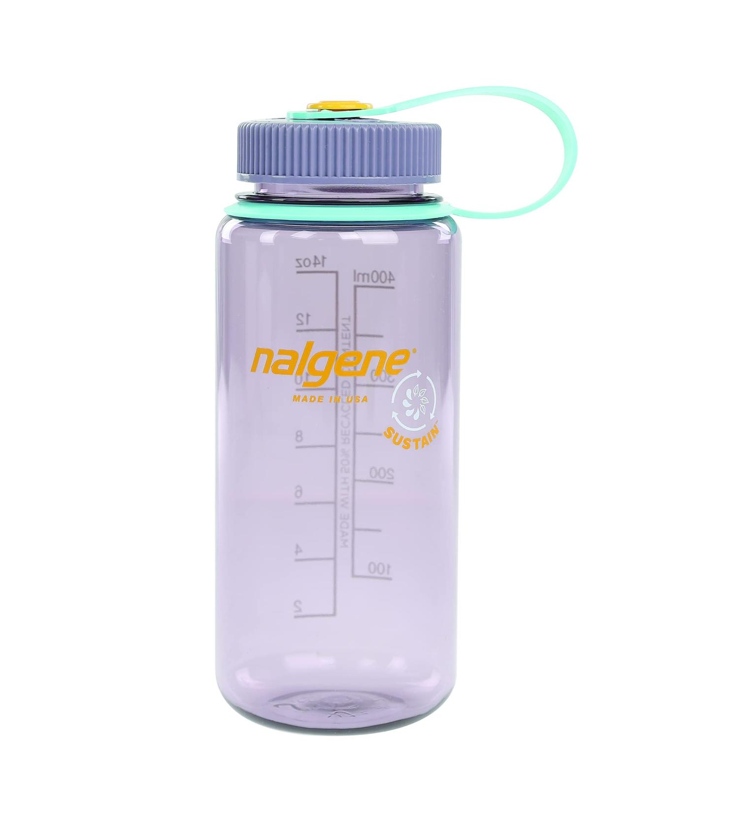 Nalgene Sustain Tritan BPA-Free Water Bottle Made with Material Derived From 50% Plastic Waste  16 OZ  Wide Mouth Aubergine Sustain Water Bottle - Buy Online on GoSupps.com
