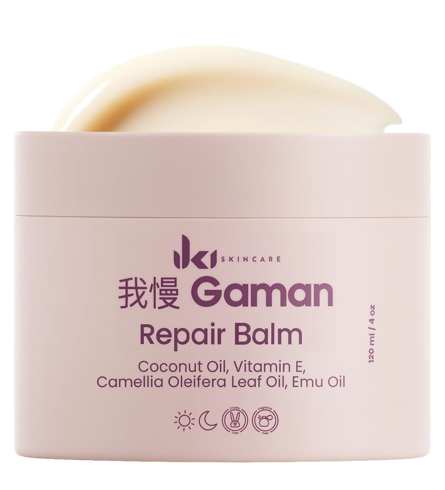 IKI Gaman Repair Face Balm - Intensive Skin Repair with Emu Oil Camellia Oil & Vitamin E - Soothes Burns Scars & Irritation - Body Moisturizer & Healing - Natural & Safe for Sensitive Skin - Buy Online on GoSupps.com