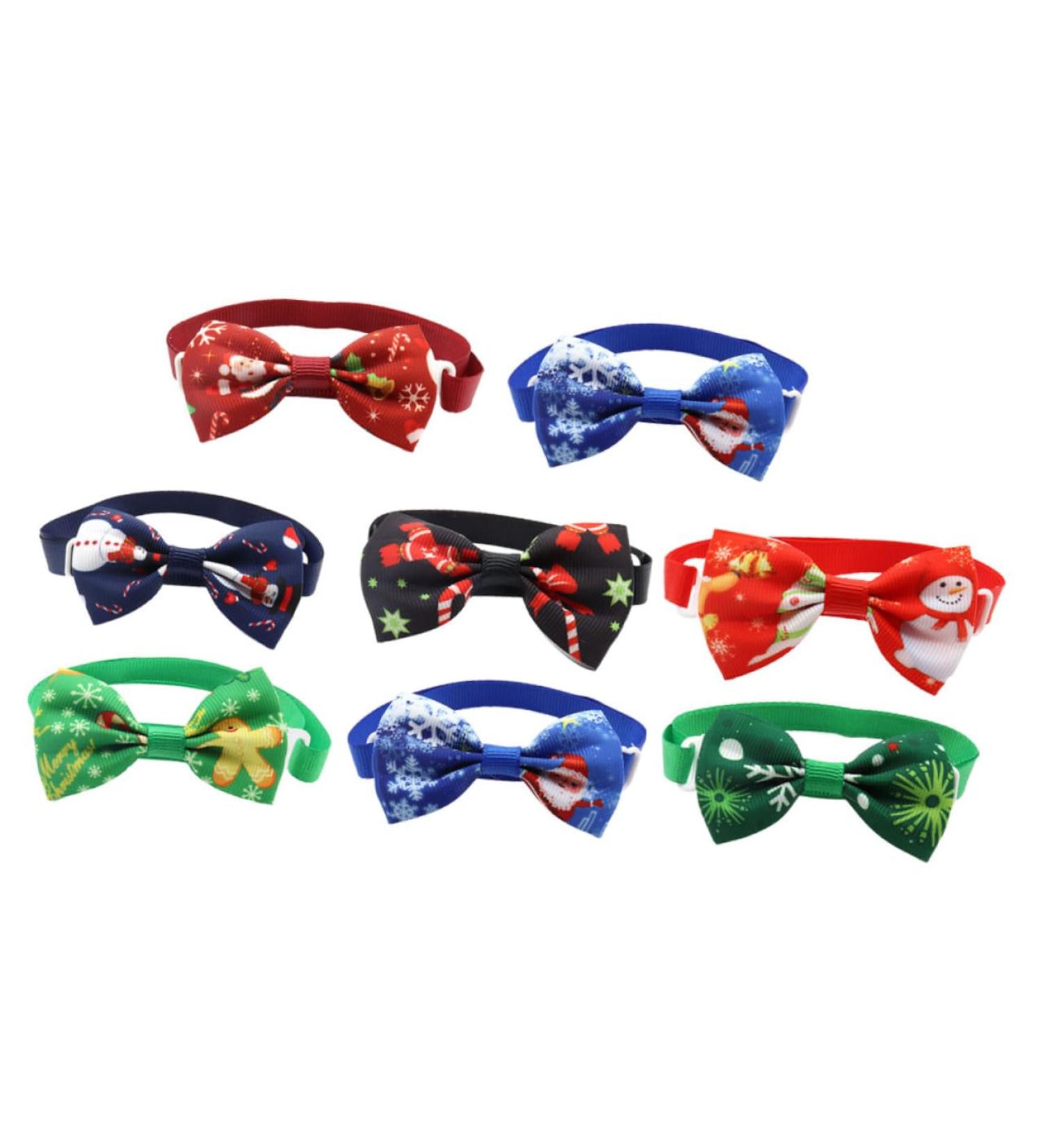 Amosfun 8-Pack Christmas Puppy Costume Accessories | Holiday Dog Collars & Decorations - Buy Online on GoSupps.com