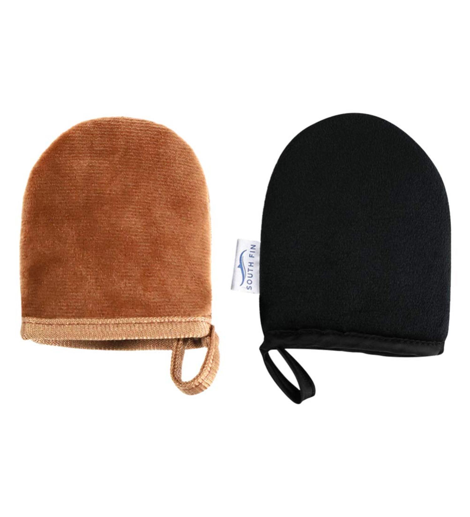 2 x Self-Tanning Gloves for Face & Body - Padded Microfiber Sunless Bronzing Mitts - Buy Online on GoSupps.com