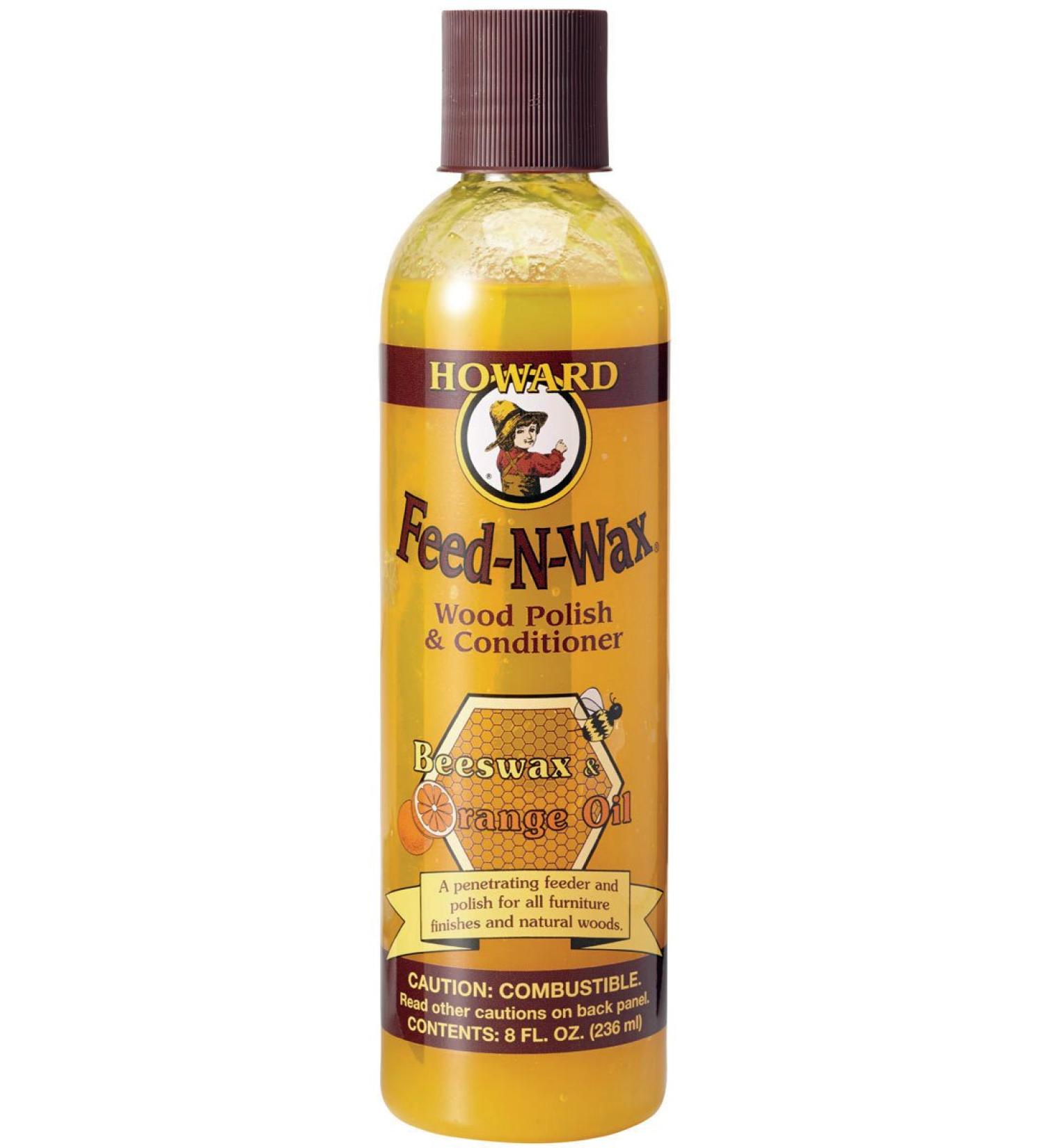 Howard Products FW0008 Wood Polish & Conditioner, 8 oz, Orange, 8 Fl Oz