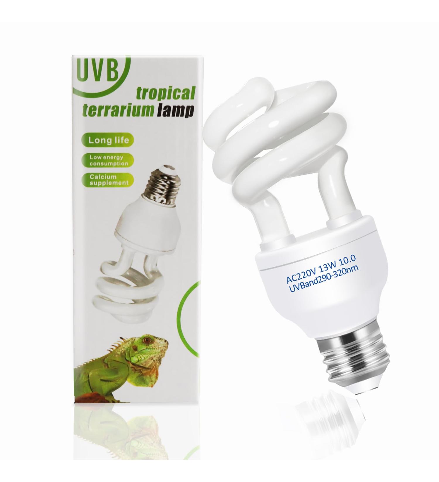 Caldarax 10.0 UVA UVB Bulb - 13W Compact Light for Desert Reptiles | E27 Tortoise Reptile Light for Lizard, Turtle, Snake, Chameleon, Bearded Dragon - Buy Online on GoSupps.com