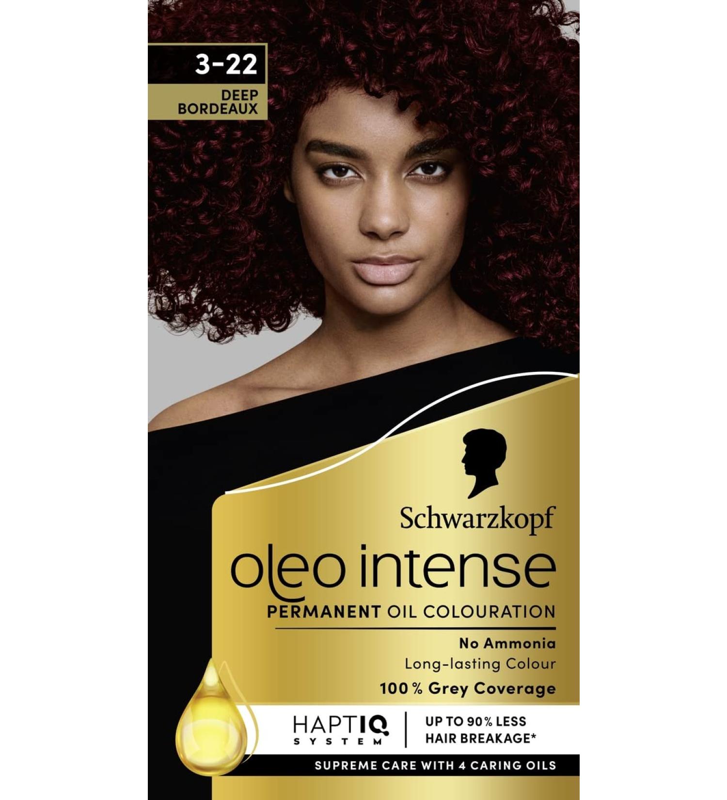 Schwarzkopf Oleo Intense Permanent Deep Bordeaux Hair Color 115g - Pack of 1 - Buy Online on GoSupps.com