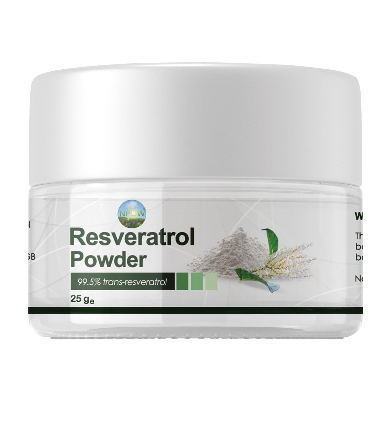 Organic Trans Resveratrol Powder 25g - 99.5% Pure Antioxidant Supplement - Buy Online on GoSupps.com