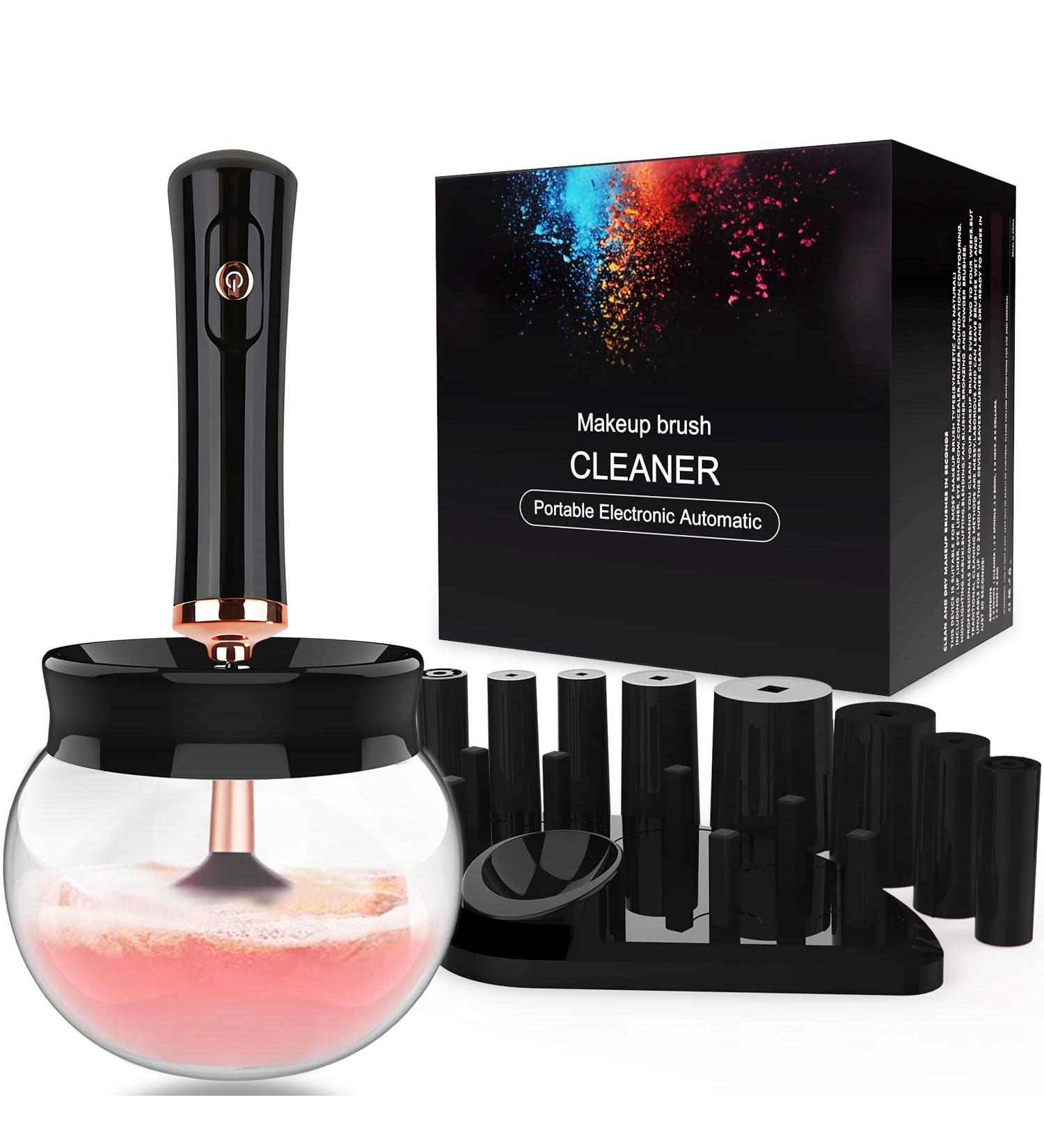Premium Electric Makeup Brush Cleaner Machine - Super-Fast Automatic Spinner for Makeup Tools (Black) - Buy Online on GoSupps.com