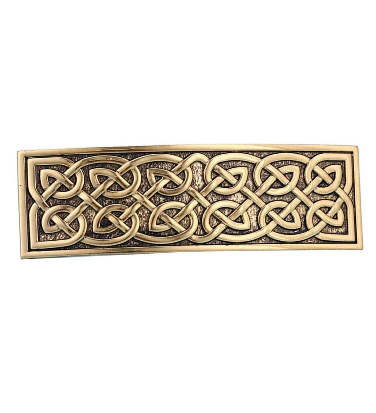 Colcolo Vintage Style Large Celtic Hair Clip | Handmade Gold Metal Barrette for International Shipping - Buy Online on GoSupps.com