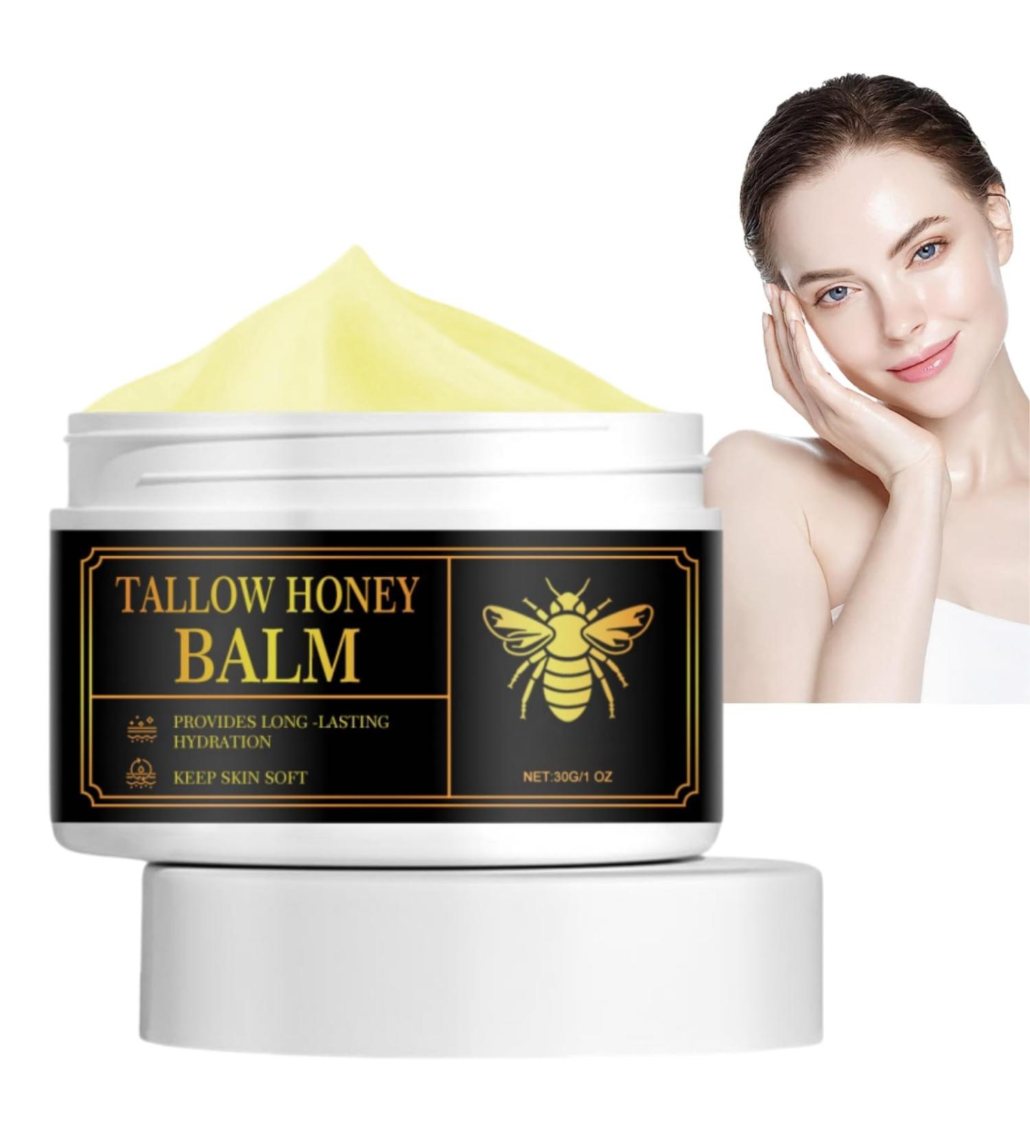 Tallow Honey Balm Tallow Moisturizer Firming Face Cream Tallow Face Cream Tallow Balm Instant Wrinkle Remover Tallow And Honey Balm Repair Barrier Face & Body Moisturiser For Dry Skin 30g - Buy Online on GoSupps.com