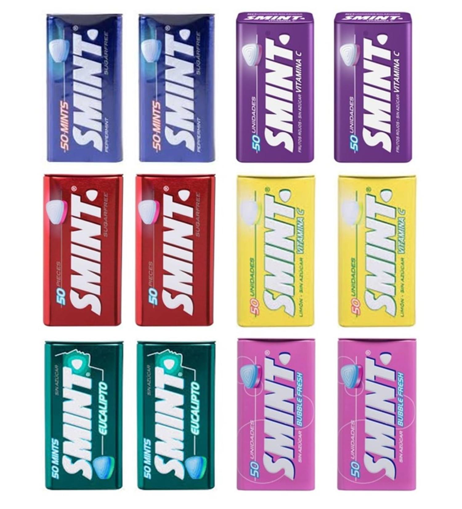 M lange de menthe SMINT | 12 bo tes | la menthe poivr e | au citron | la fraise | aux baies | Bubblefresh | l'eucalyptus | Sans sucre - Buy Online on GoSupps.com