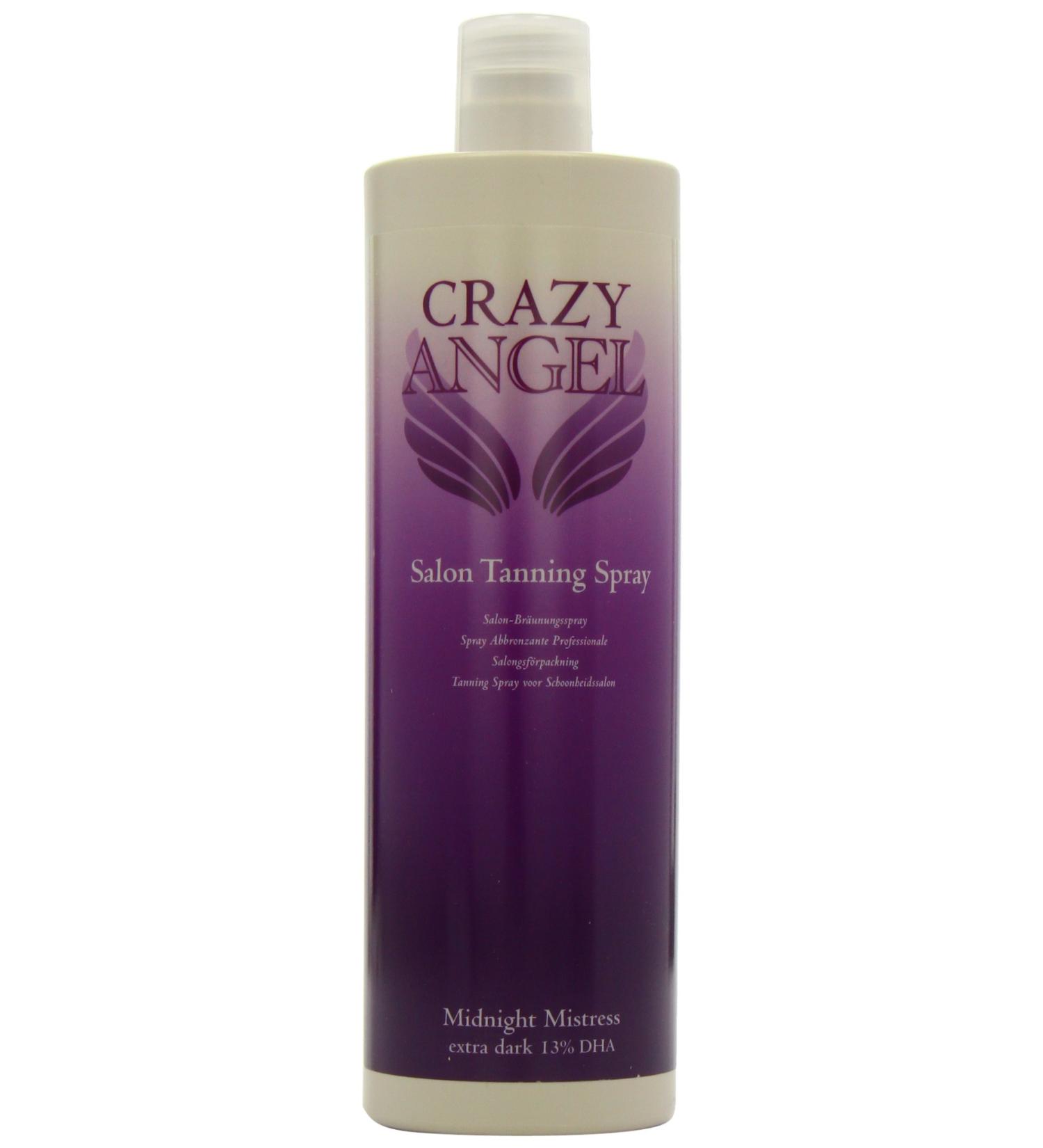 Crazy Angel Salon Tanning Spray Midnight Mistress Extra Dark 13% DHA 1000ml - Buy Online on GoSupps.com