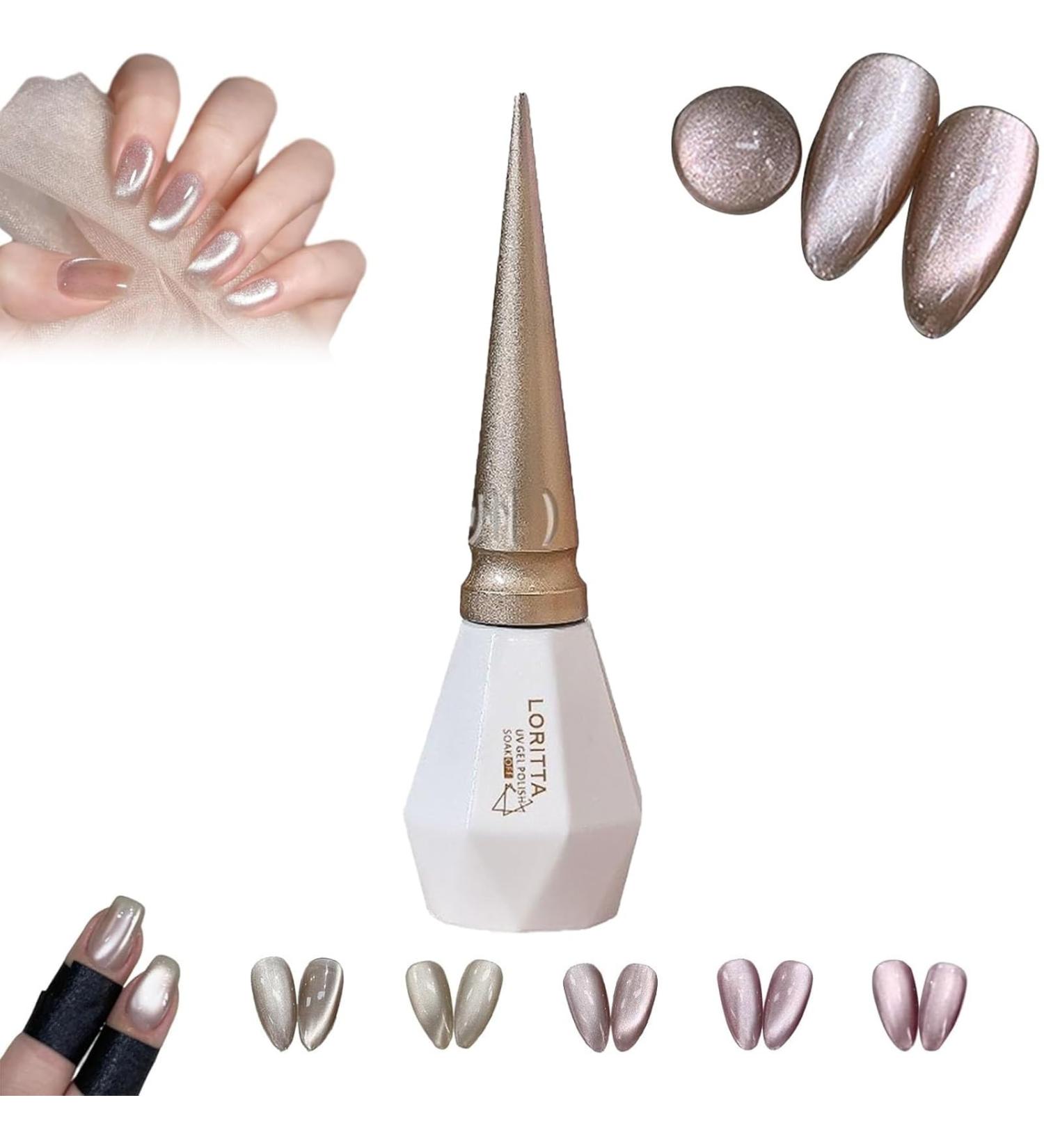 Rolita Gel Polish Rolita Nail Polish Rolita Gel Polish 15ml Nude Ice-Clear Jade Gel Glitter Crystal Gel Nail Polish with Magnet Jelly Gel Nail Polish DIY at Home Crystal Cat Eye Gel Polish(Y-24) - Buy Online on GoSupps.com