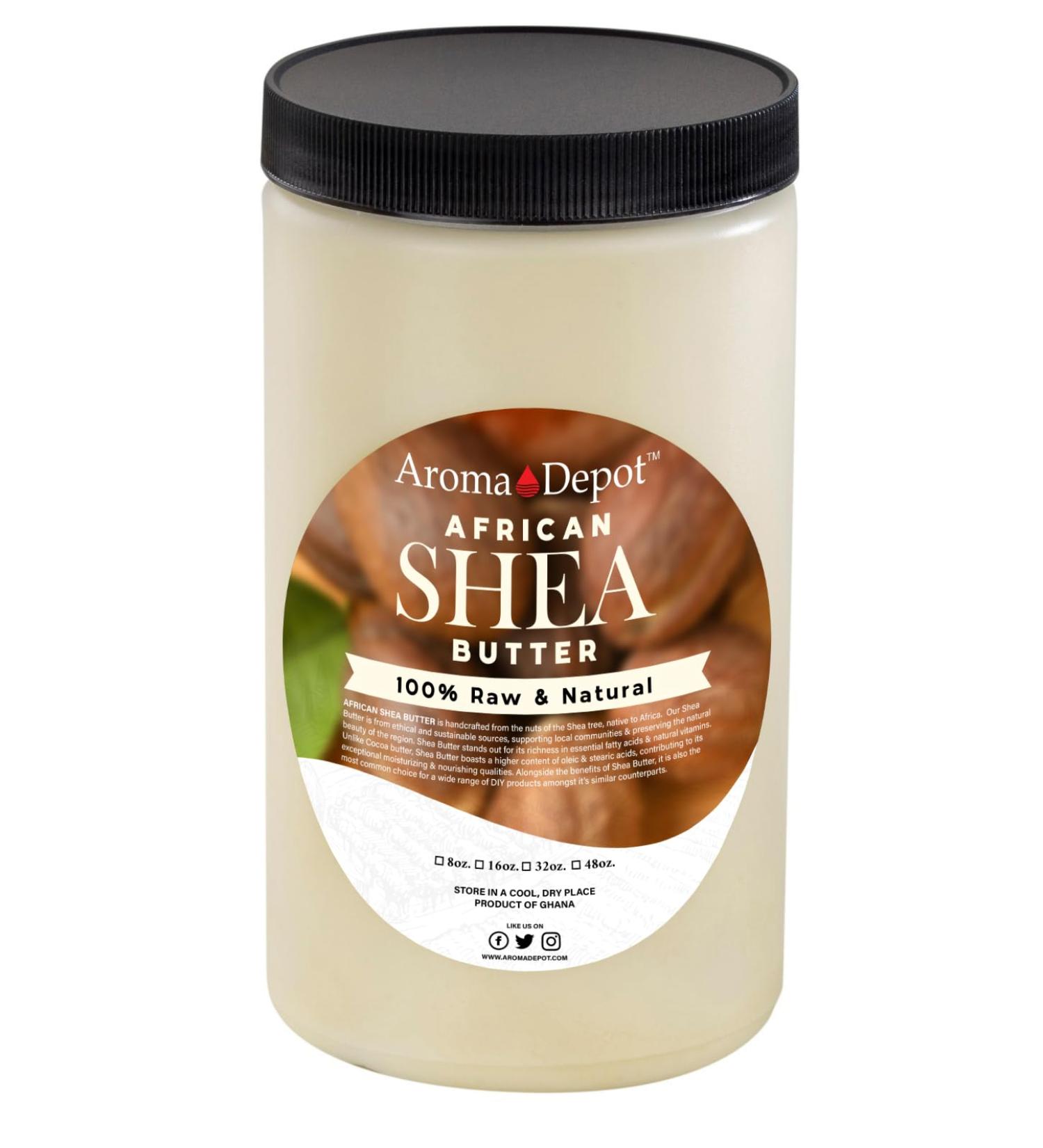 Raw African Shea Butter 2 lb Jar Ivory/White Grade A 100% Natural & Pure. Fresh Moisturizing Ideal for Dry and Cracked Skin. Can be use in Body Hair and Face. Imported from GHANA. - Buy Online on GoSupps.com