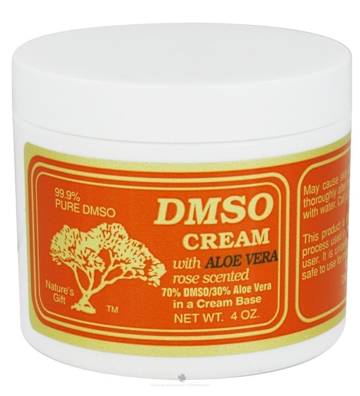 Natures Gift Dmso Cream with Aloe Vera Rose Scented - 4 Oz (Pack of 12)