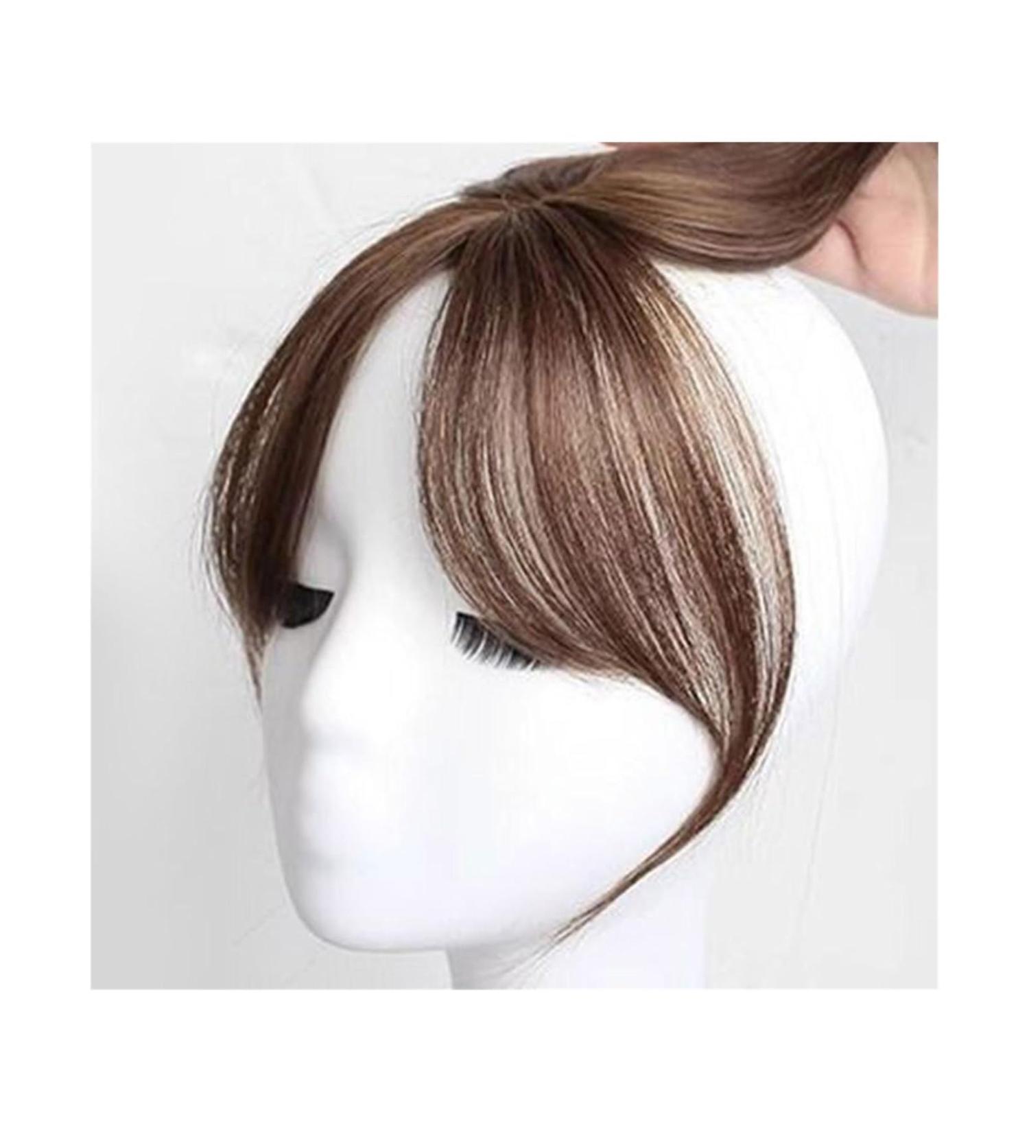 Bangs Hair Clip Eight Character Bangs Wig Air Bangs Hairline Natural Forehead Invisible Simulation Bangs Wig Piece Bangs Extension False Tassels Bangs Clip in Hair(Color:Light Brown) - Buy Online on GoSupps.com