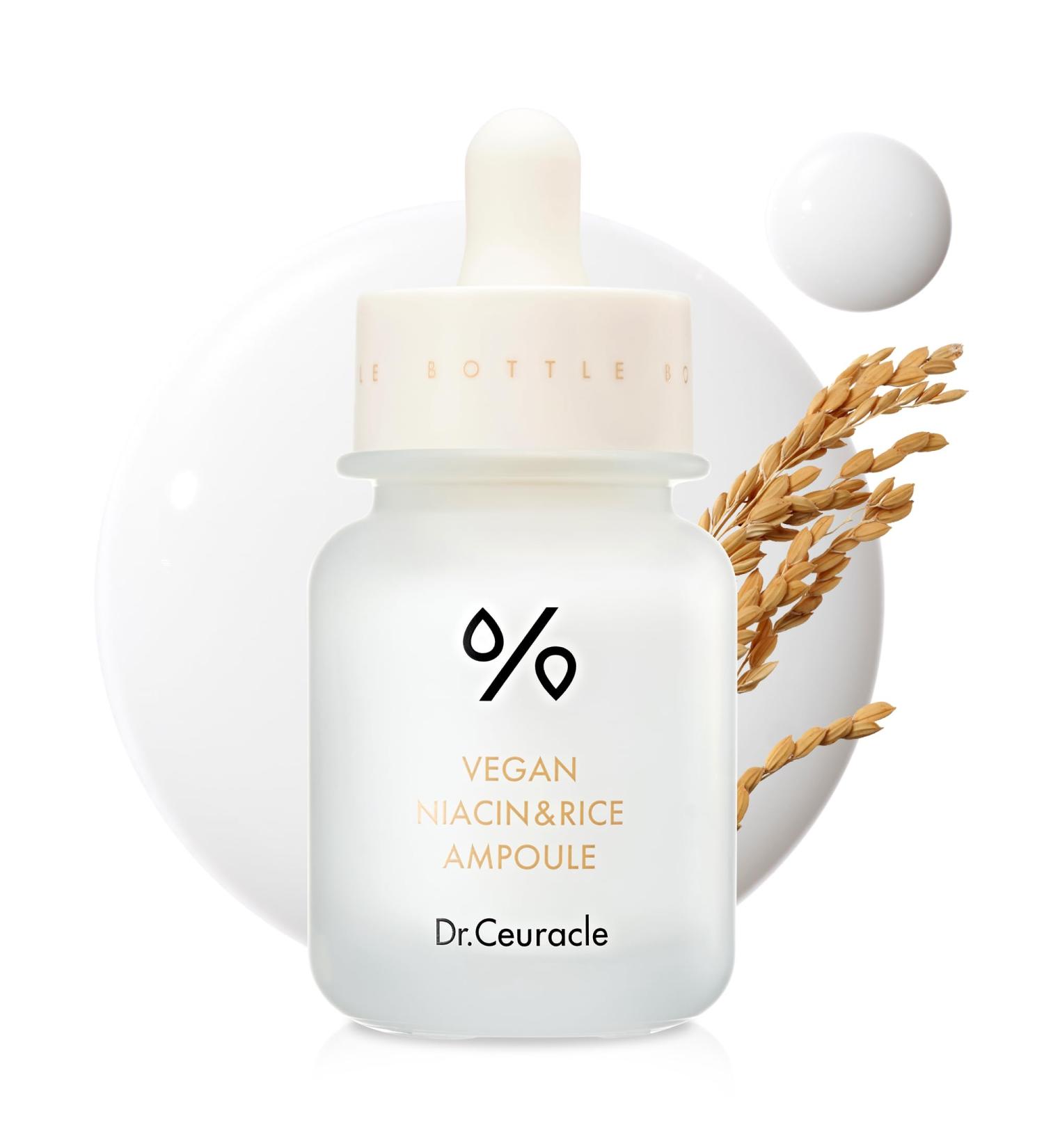 Dr.Ceuracle Vegan Niacin & Rice Ampoule - Dark Spot Discoloration Correcting Facial Treatment Serum with Soft and Silky Finish Korean Skincare for Stocking Stuffers (30 ml / 1.01 fl. oz.) - Buy Online on GoSupps.com