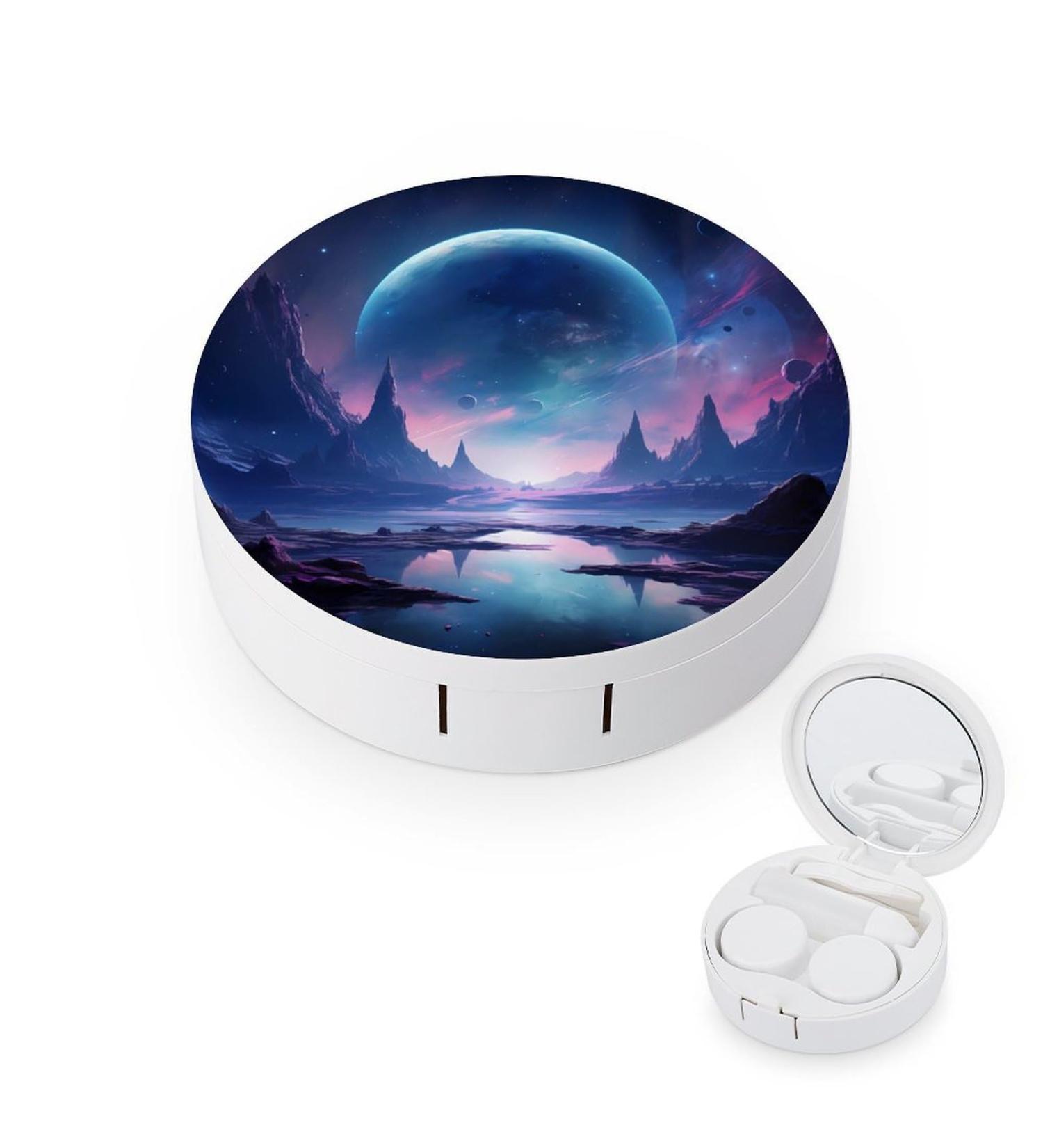 Purple Moon Contact Lens Travel Kit | Portable Cute Contact Box with Mirror for Daily Use - Shop Internationally - Buy Online on GoSupps.com