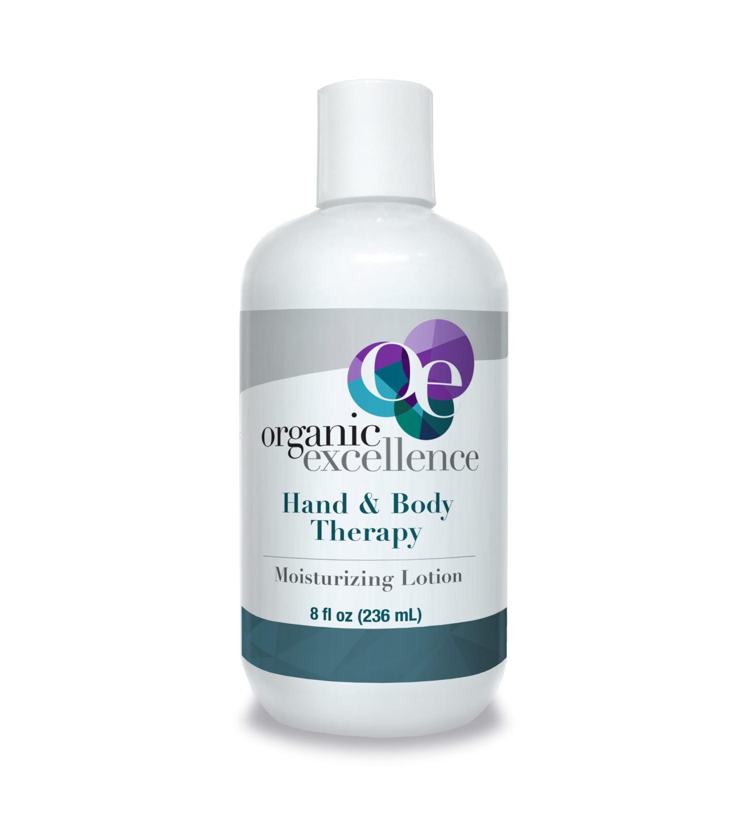 Organic Excellence Hand and Body Therapy - All Natural Body Lotion for Dry Skin | Unscented Moisturizer for Women Men & Kids | Made in USA with Shea Butter - Buy Online on GoSupps.com