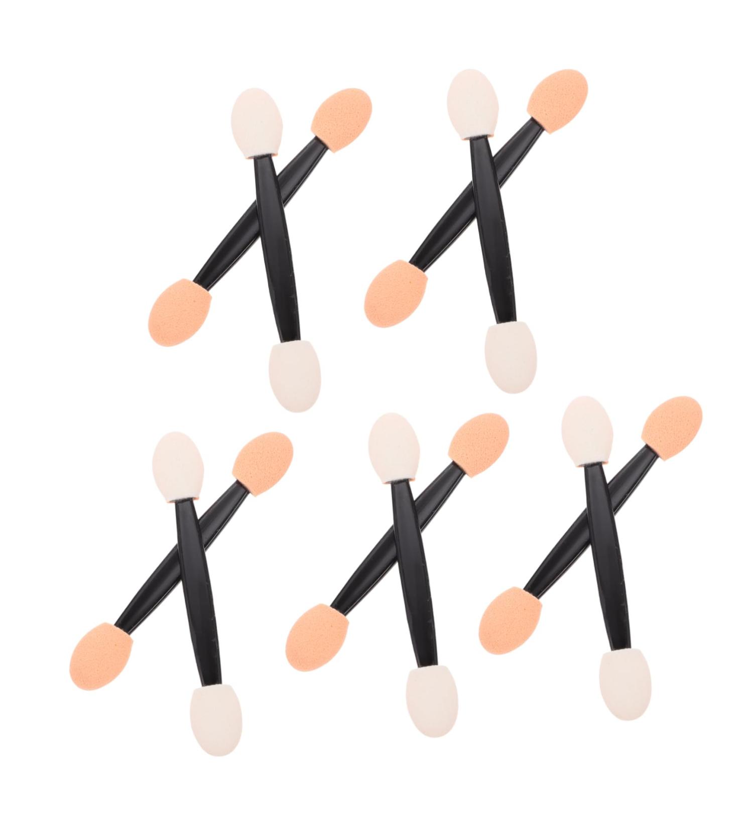 PAMINGONO 100pcs Double Ended Eyeshadow Brush Eye Makeup Applicator Eyeshadow Stick Cosmetic Applicator Tipped Oval Makeup Tool Sponge Brush Makeup Brush Eyeshadow Makeup Tool Cosmetic Tool 6.5x1.3cm Black - Buy Online on GoSupps.com