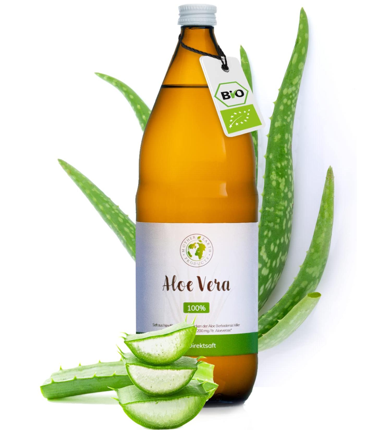Mother Earth Products | 100% Pure Aloe Vera Juice - No Additives | 1200mg/l Aloverosis | 1000ml for Health & Wellness - Buy Online on GoSupps.com