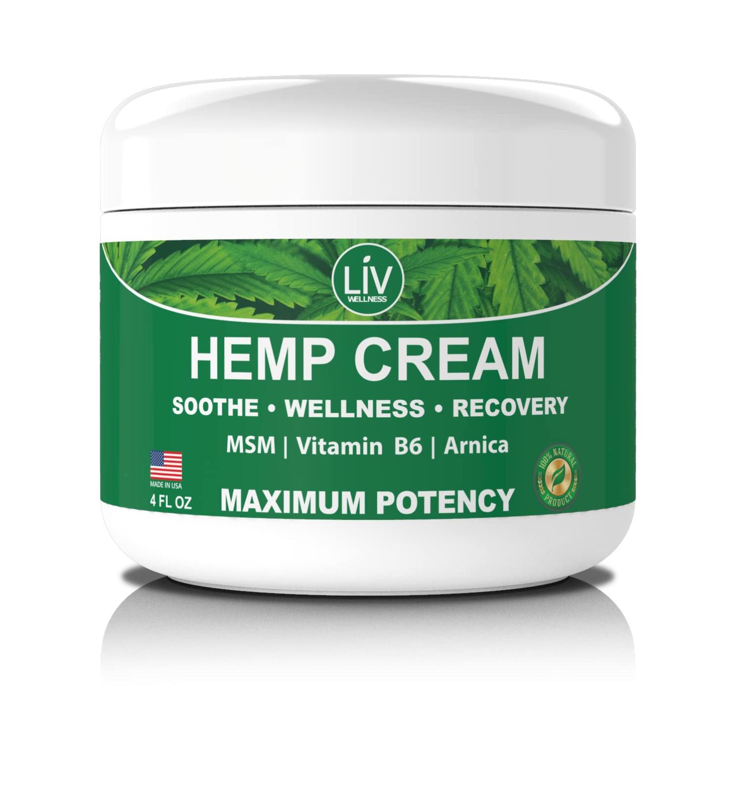 Fast Acting Natural Hemp Cream for Joints, Muscles, Back, Knees & Neck - 4 oz - Made in USA - Buy Online on GoSupps.com