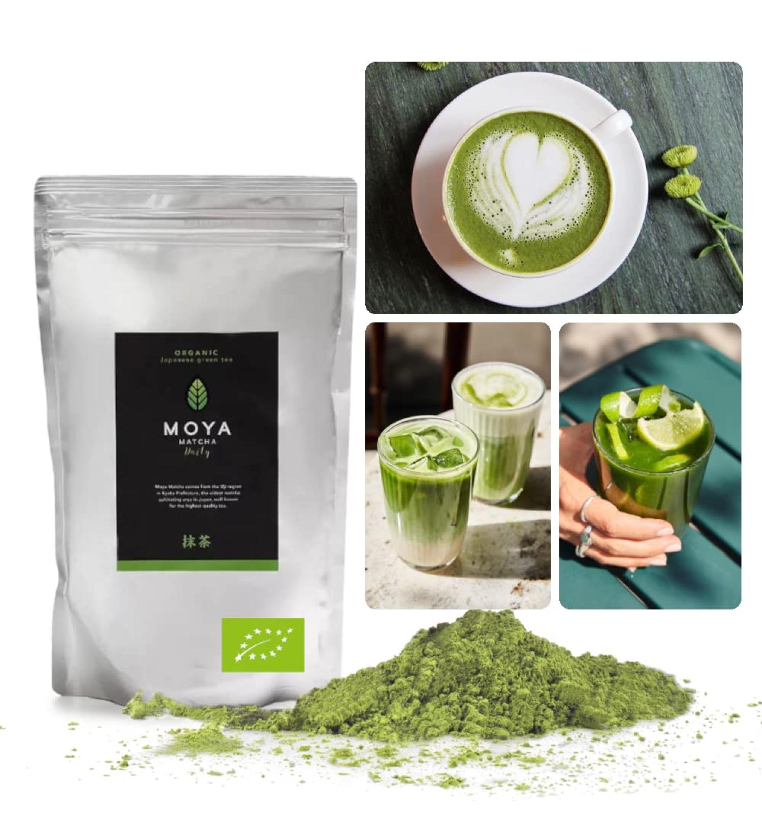 Organic Moya Matcha Daily Tea Green Powder | 250g Daily Grade (III) | Perfect for Drinking with Lattes Smoothies &Lemonades Moya Matcha Daily 250g - Buy Online on GoSupps.com