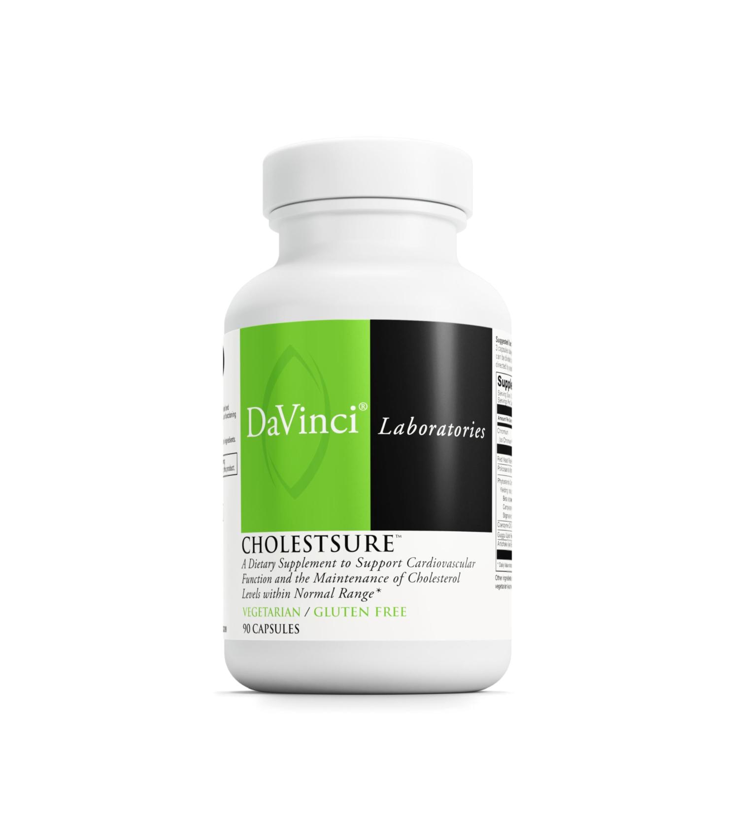 DAVINCI Labs CholestSure Supplement - Supports Cardiovascular Function - Helps Maintain Healthy Cholesterol Levels in a Normal Range - with CoQ10 - Gluten Free - 90 Vegetarian Capsules - Buy Online on GoSupps.com