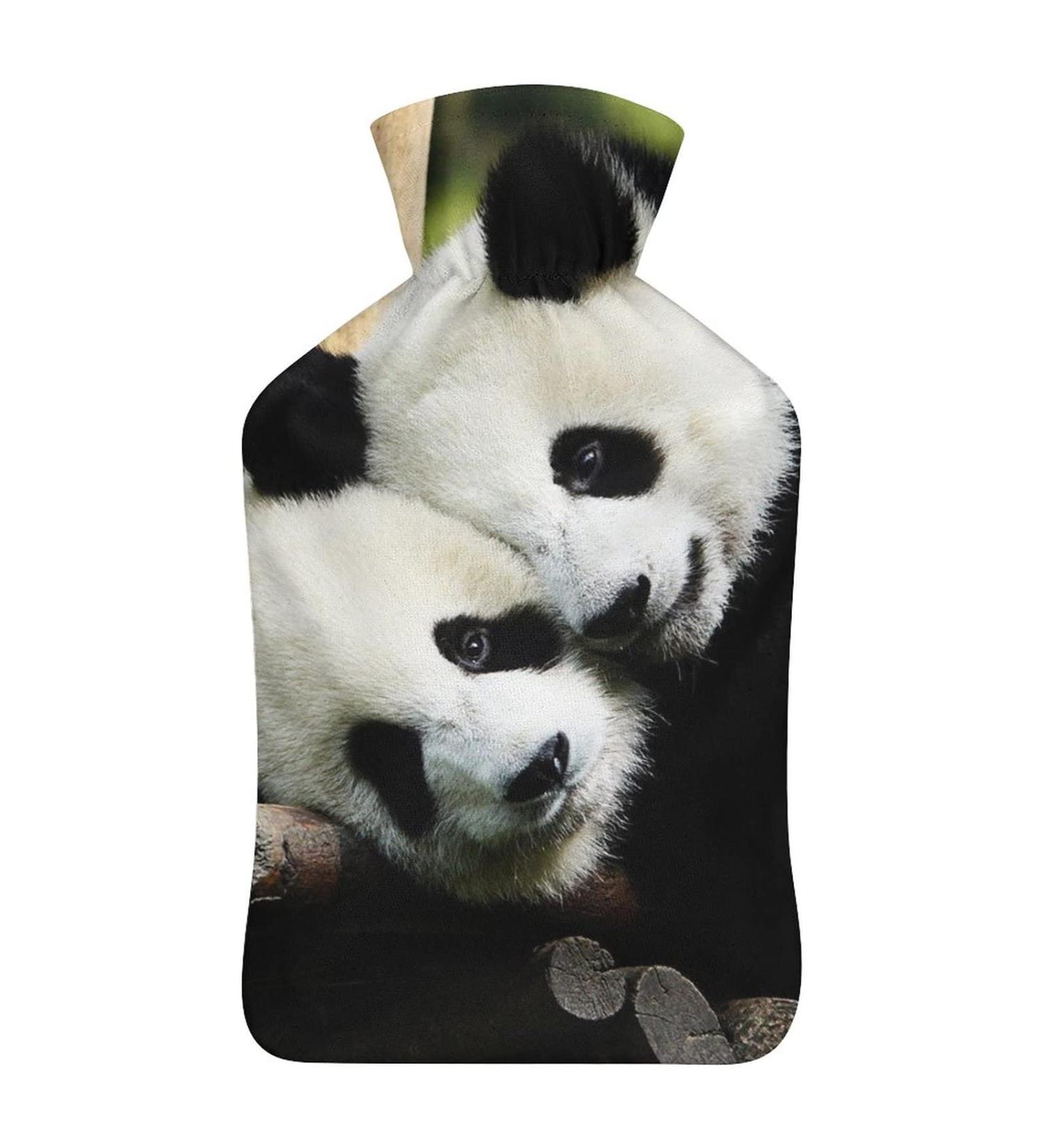 Hot Water Bottle with Lid - Panda Animal Design for Pain Relief Cramps & Foot Warmer - Ideal for Hot & Cold Therapy - Buy Online on GoSupps.com