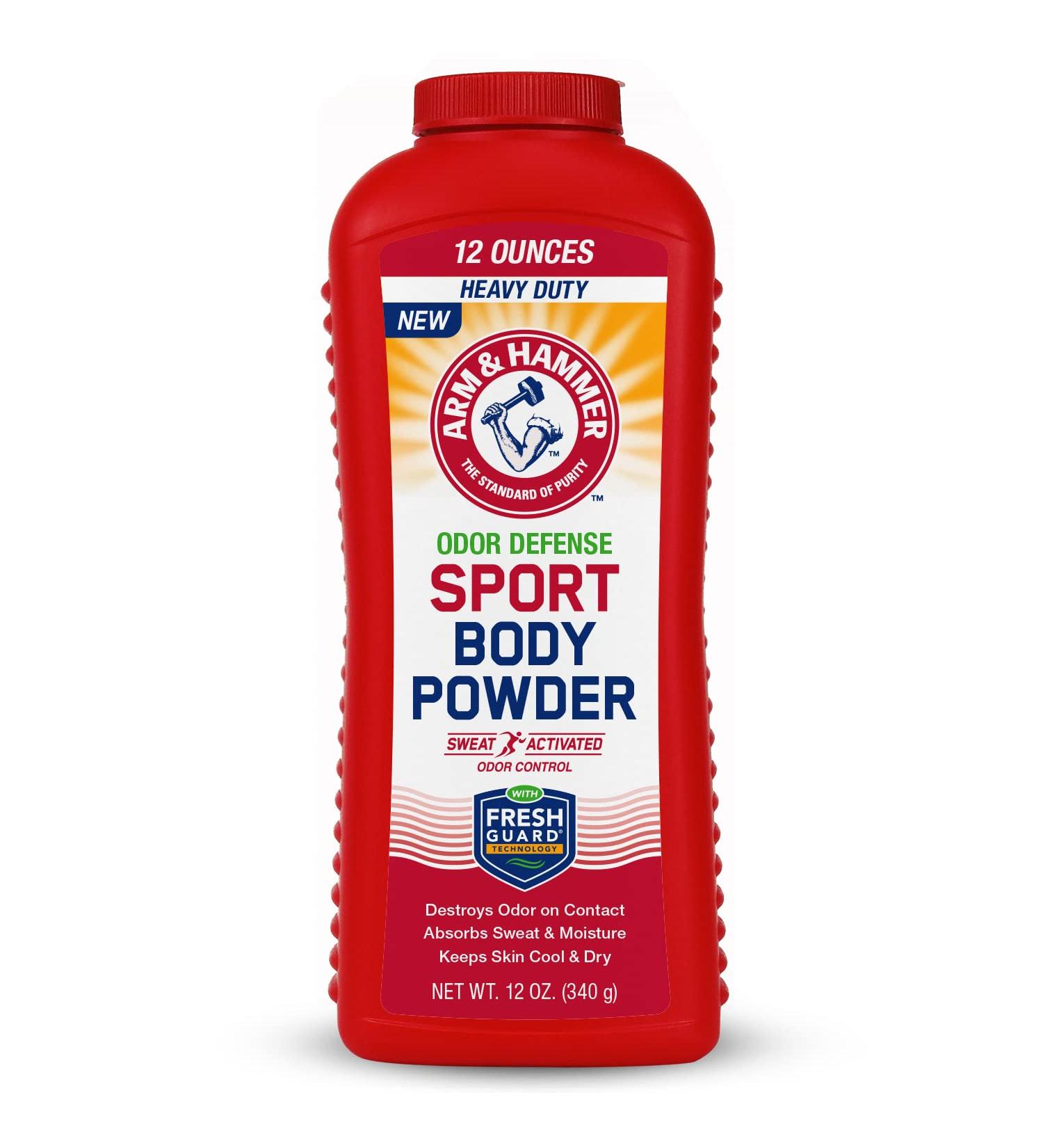 Arm & Hammer Sport Body Powder - Odor Defense for Men and Women - Talc & Aluminum Free - Buy Online on GoSupps.com