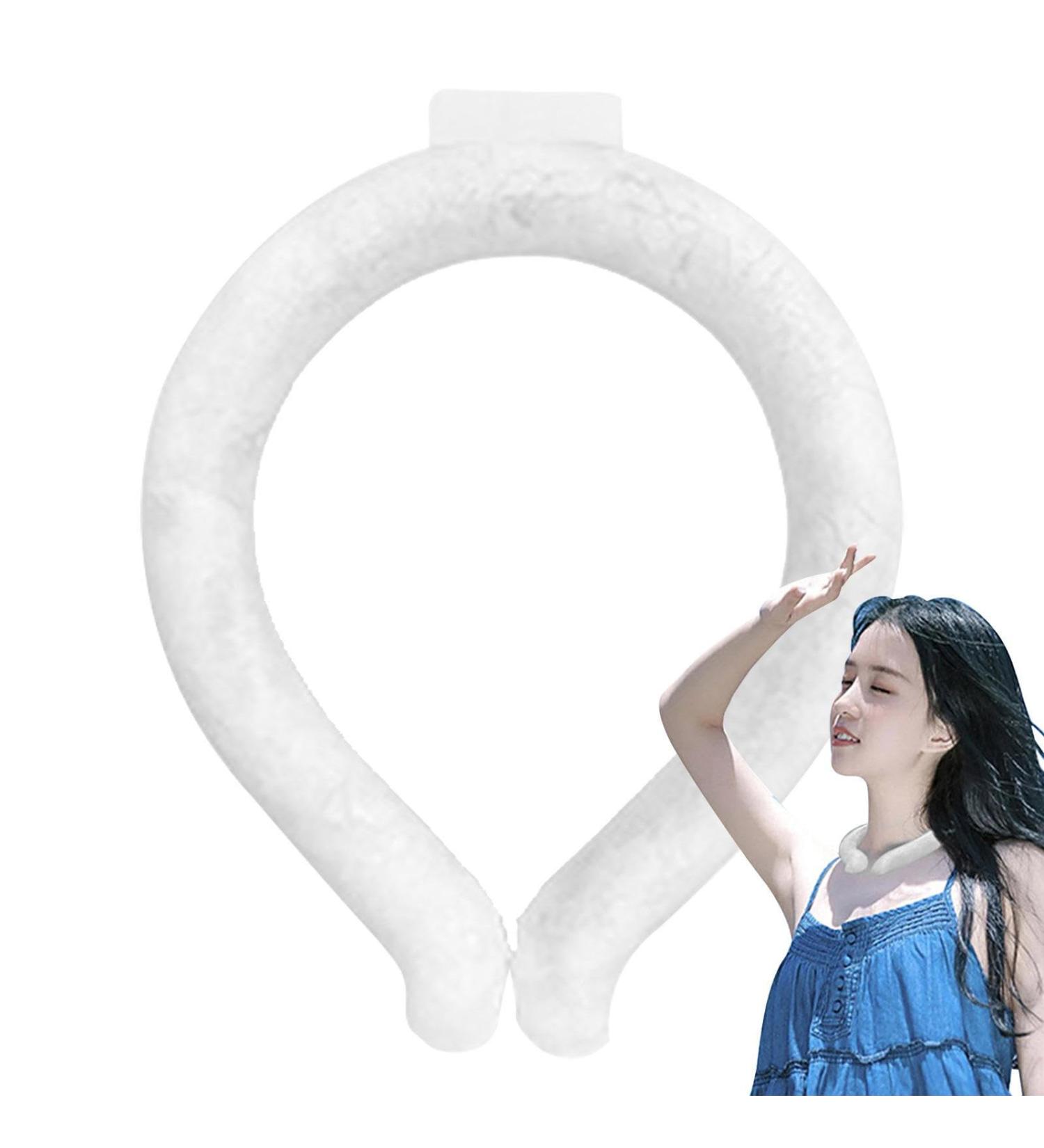 Cooling Device for Neck - Collar Ice Tube for Body Cooling Neck Wraps - Outdoor Wearable Cooling Wraps for Offices Concerts Home Gym Fanelod White Below 18 Degrees - Buy Online on GoSupps.com
