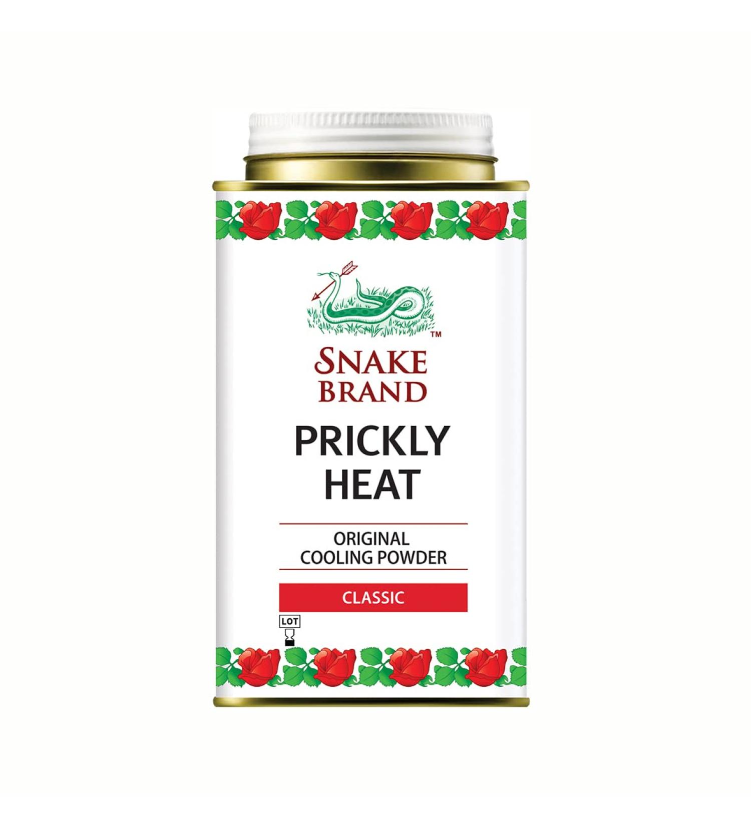 SNAKE BRAND Prickly Heat Cooling Body Powder 140g (Classic Pack of 1)