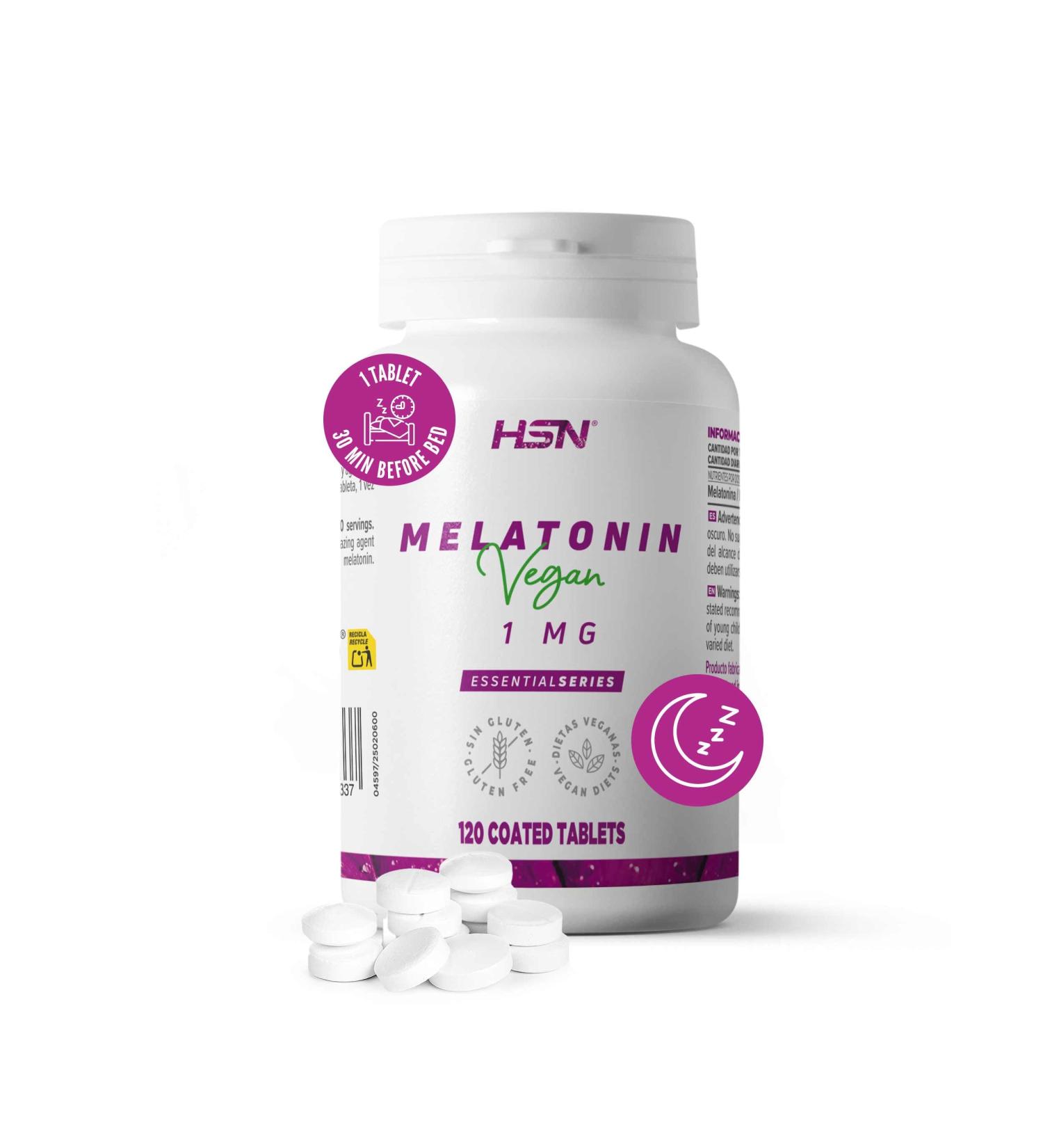  HSN HSN Melatonin 1 mg | 120 fast-acting tablets | Melatonin helps reduce the time it takes to fall asleep - Buy Online on GoSupps.com