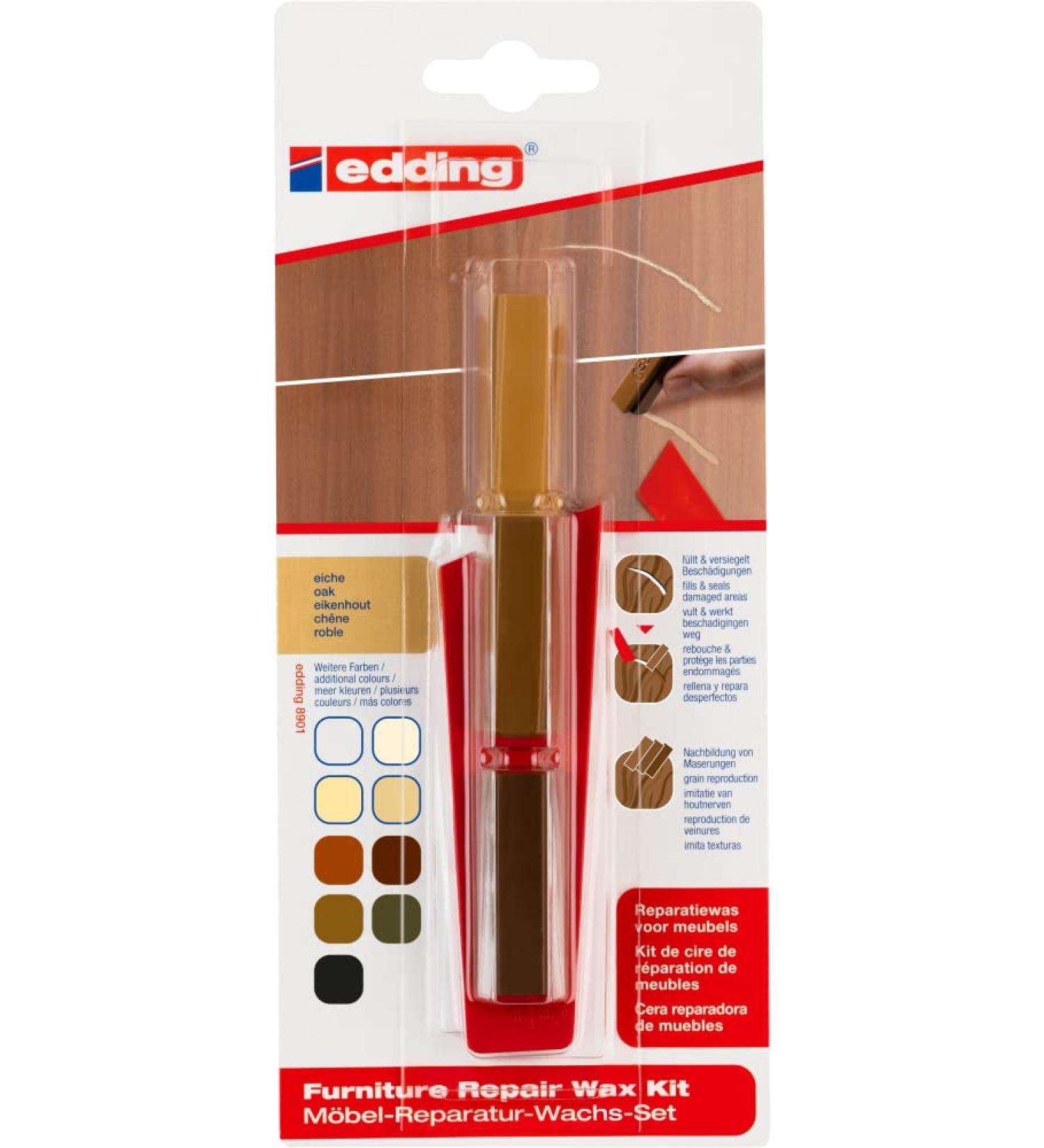 Wedding 8901 Reparatieset voor Meubels - Eikenhout - Perfect voor het Opvullen van Krassen en Gaten in Hout - Buy Online on GoSupps.com